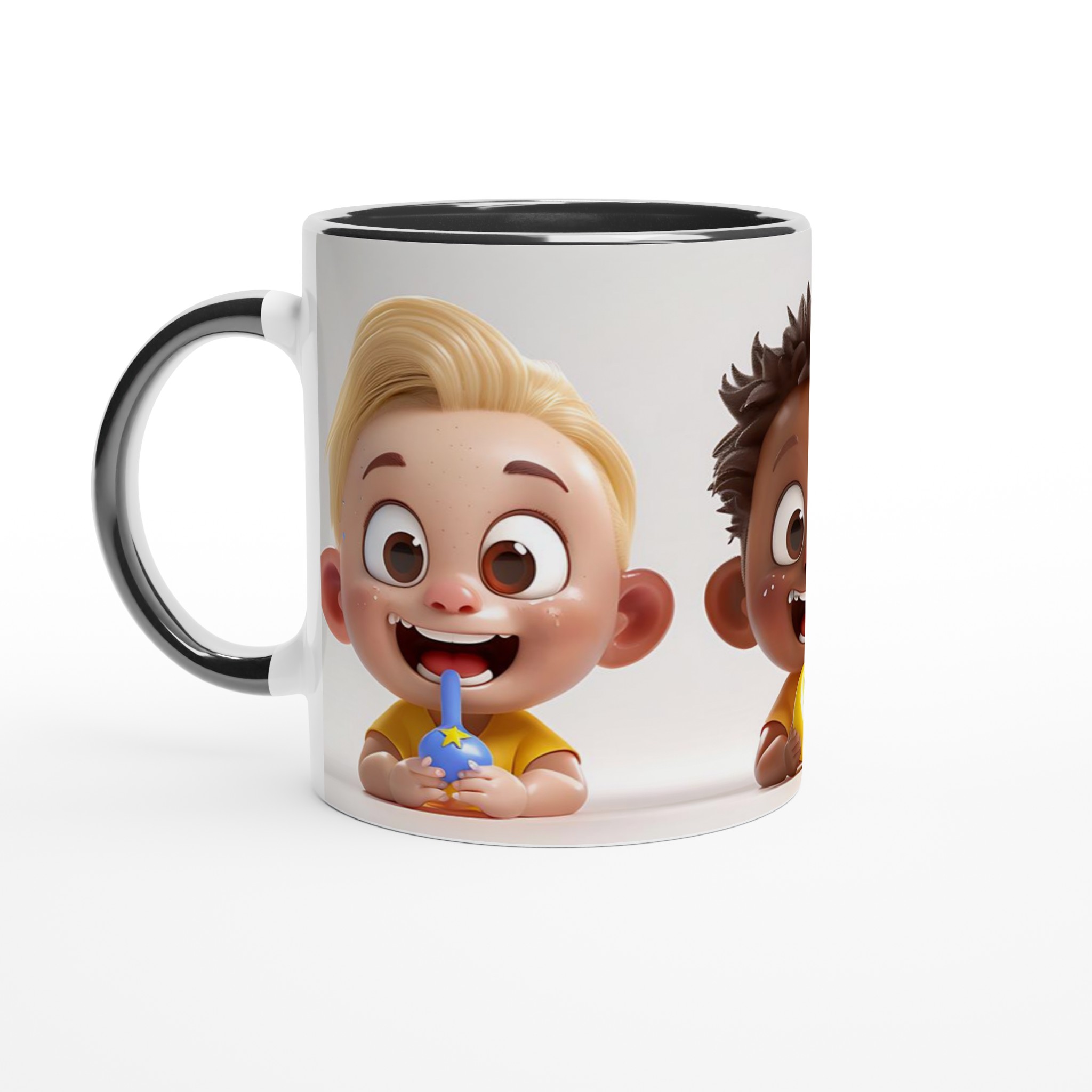 Glada Barn Motiv Mugg - 11oz Keramisk Mugg för Varje Stund, Finns i Sju Lekfulla Färger! 4 bbc318a9-17e7-4468-bf86-99c9214fa907