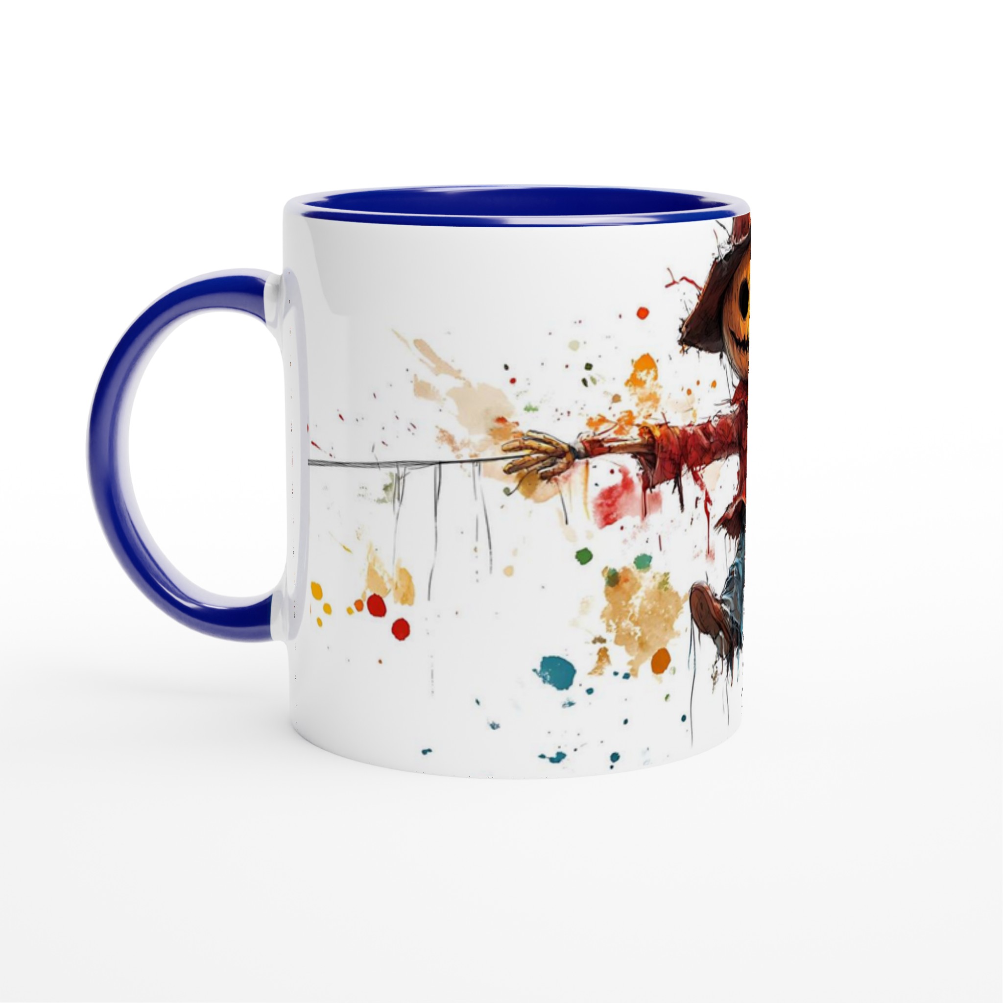 Skrämmande Glad Fågelskrämma Keramisk Mugg – Konstnärlig Akvarell Halloween Mugg i Flera Färger 2 bbeb2412-5c1b-4050-b9d2-789873e43cc4