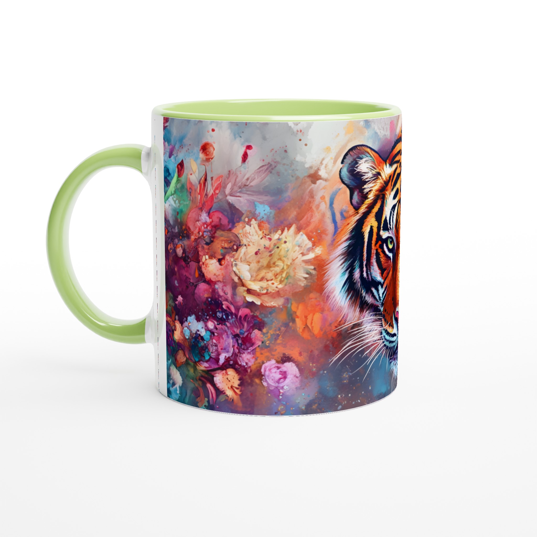 Abstrakt Tigermugg - 11oz Keramisk Kaffekopp med Färgstarkt Vattenfärgstryck, Välj Din Favoritfärg! 7 bbffa2e8-3cd3-4216-9c3c-c16cdbd89df3