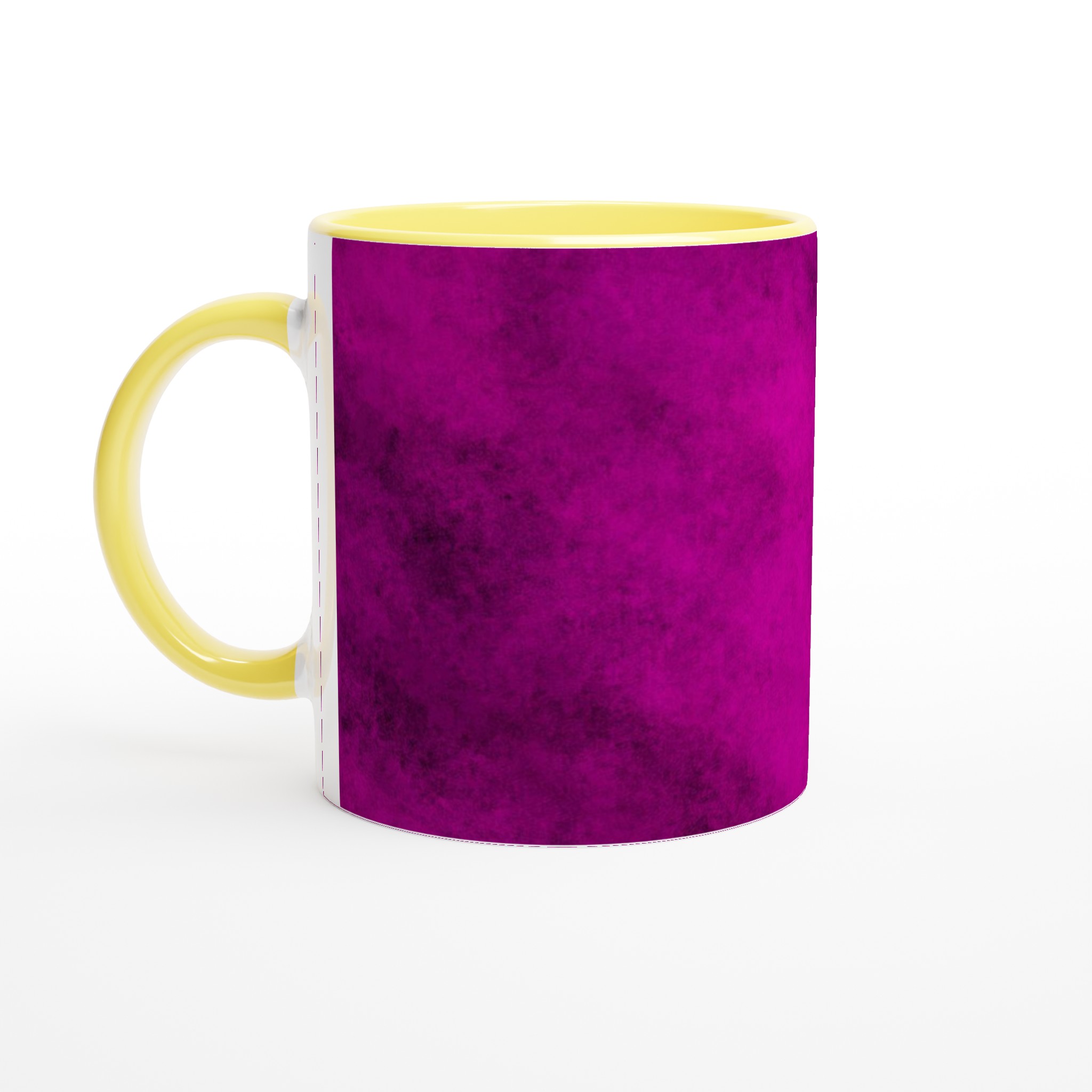 Vit 11oz keramisk mugg med djärv lila touch – välj din favoritfärg för personlig stil 3 bc00194a-83bf-4cd6-856d-6ea508a8adba