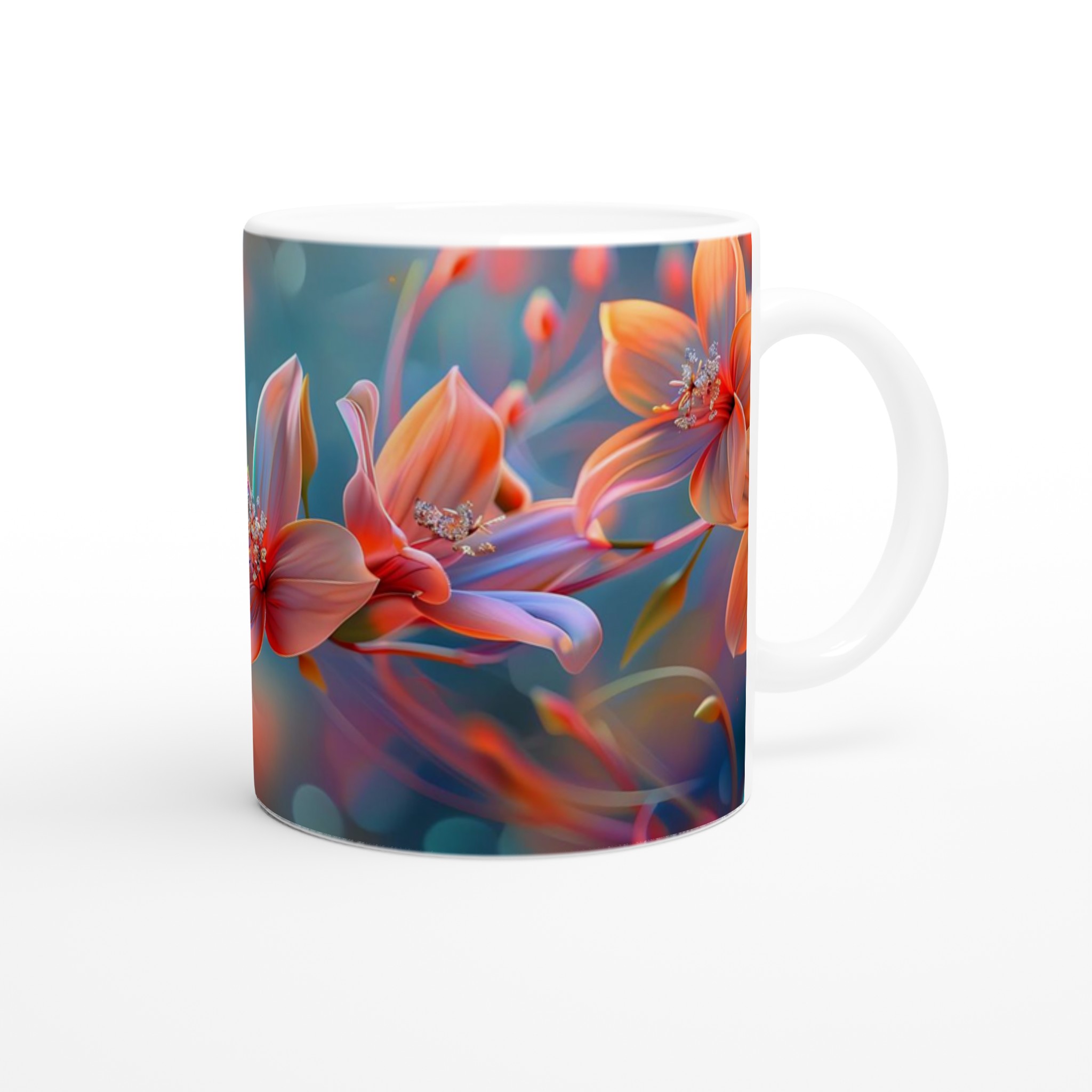 Förtrollande Blomsterdröm 11oz Keramisk Mugg – Konstfull Design i Levande Färger 10 bc296e25-6636-4572-8ee6-c148e3c3e508