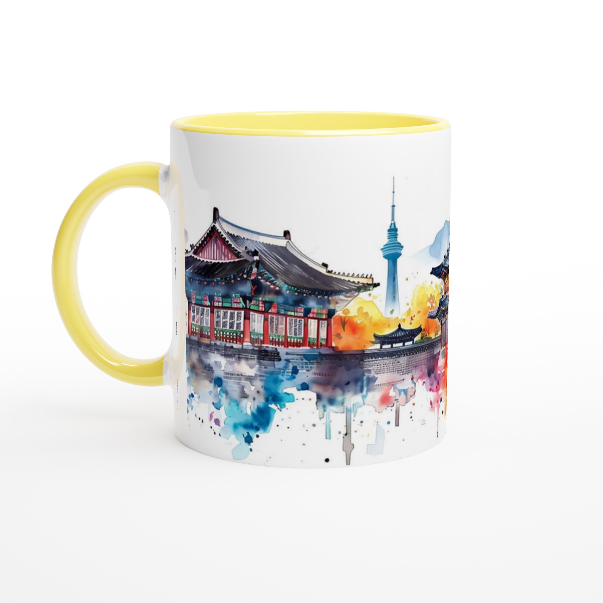 Seoul Akvarell Mugg – Levande Tempel & Stadssilhuett i valfri färg 3 bc32002b-1b3c-422a-a433-c4f7fda2b772