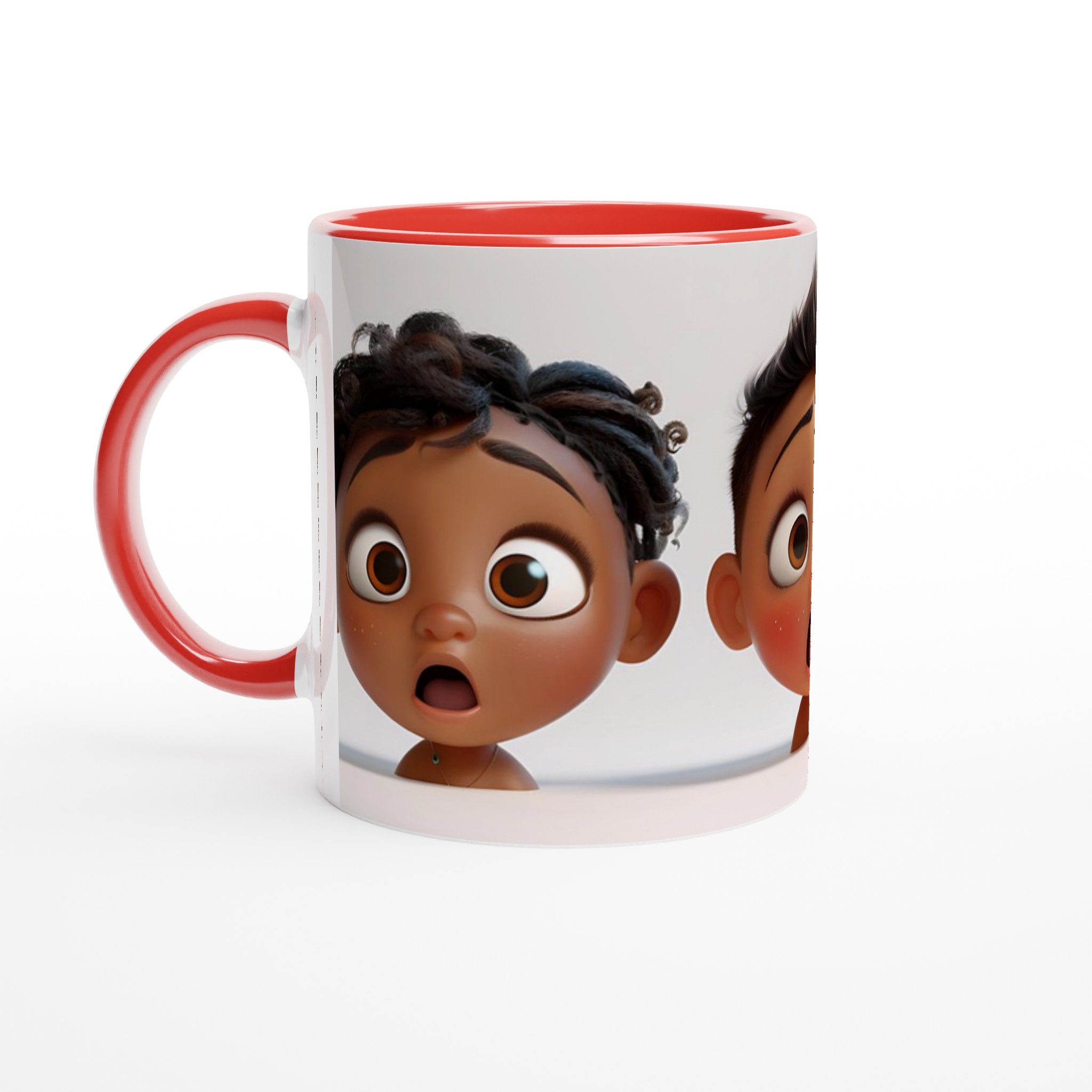 Förvånade Barn Keramisk Mugg - Rolig Kaffemugg med Söta Tecknade Ansikten i 7 Färger 5 bc325bb3-27dd-48c7-bc03-3359d072a8f0