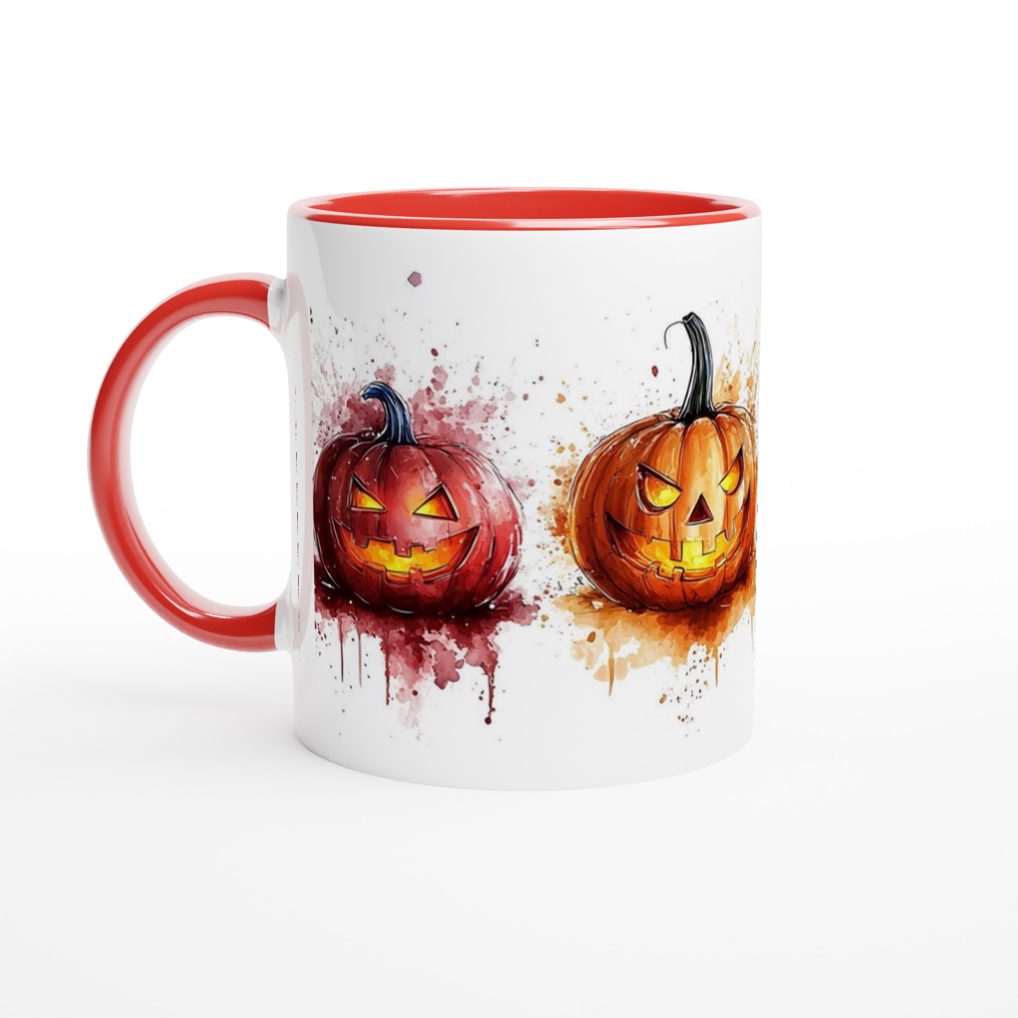 Spooky Pumpkins Akvarell 11oz Keramisk Mugg – Halloween Design i Flera Färger 5 bc5850b7-4f25-4326-ae56-399974411772