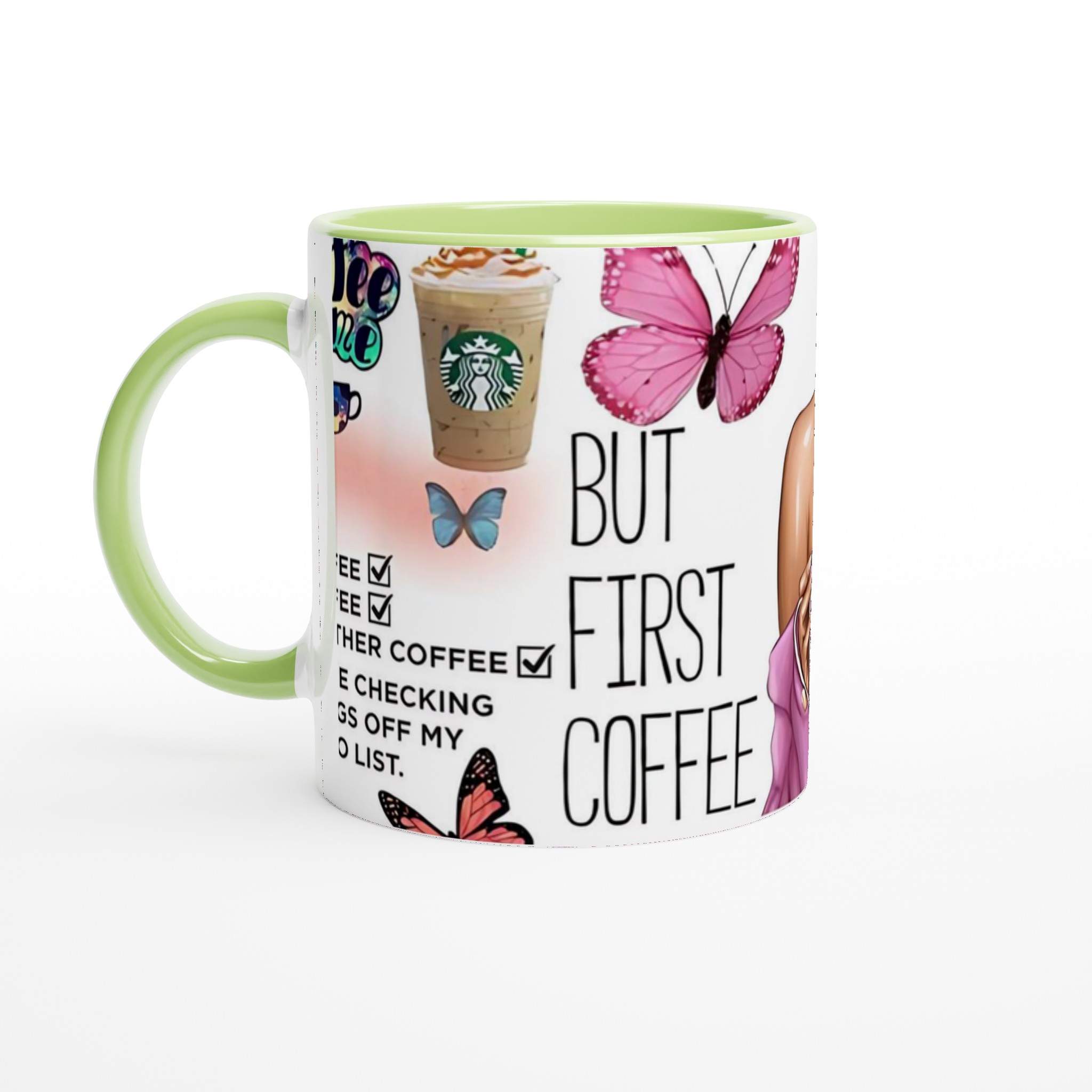 Vit 11oz keramisk mugg med personligt kaffemotiv i mjuka pasteller 7 bc58e6e5-7b87-42aa-8695-9a8904bf5d26