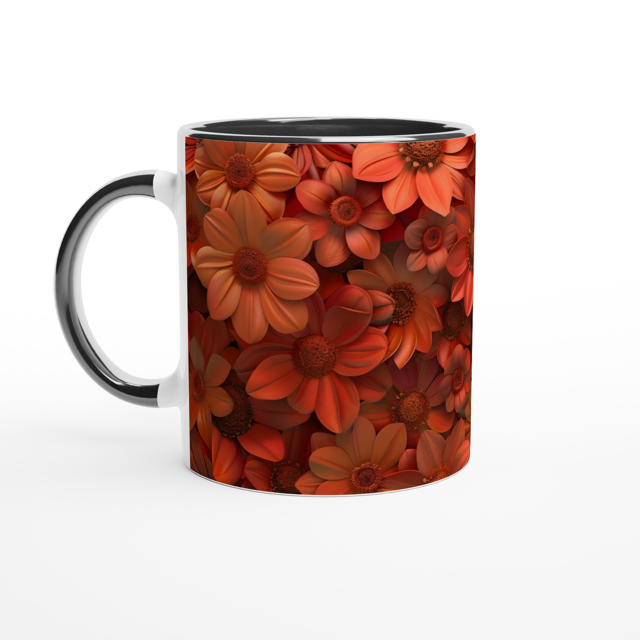 Blomstrande Röda & Orangea Blommor – Premium 11oz Keramikmugg för kaffe, te och design som sticker ut 4 bc72fab4-4313-4142-9e93-3a4a1ff01557