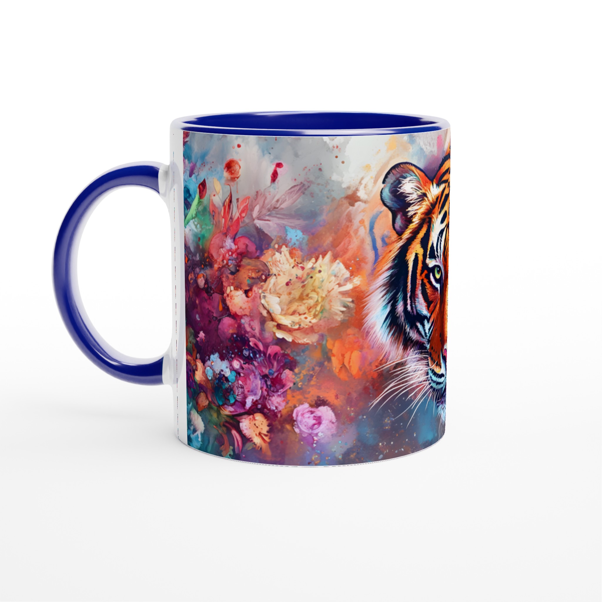Abstrakt Tigermugg - 11oz Keramisk Kaffekopp med Färgstarkt Vattenfärgstryck, Välj Din Favoritfärg! 2 bcc246f6-f2e5-40dd-a7f6-502c098653f1