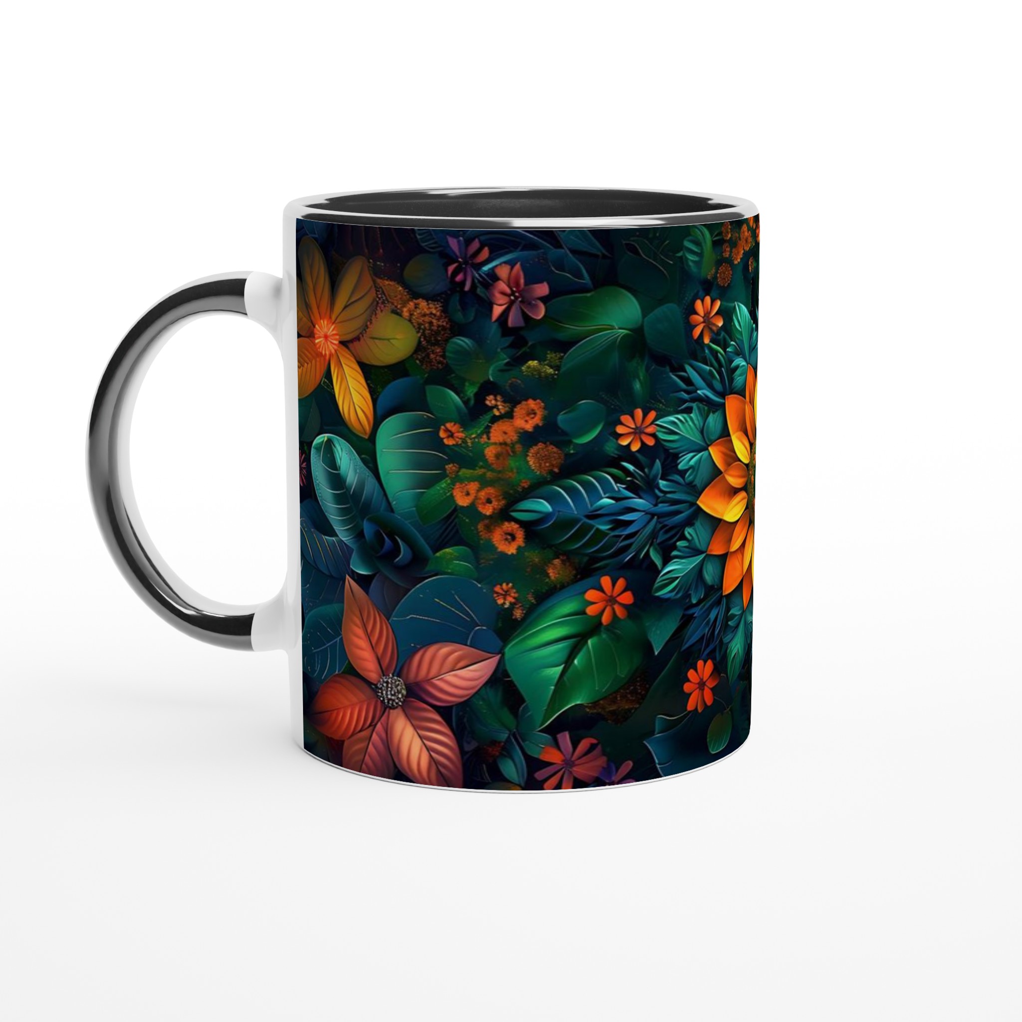 Tropisk Bliss Keramisk Mugg – Konstnärlig Blomsterdesign i 7 levande färger 4 bcc91b32-8b46-4c41-88b4-8711b0c7efc0