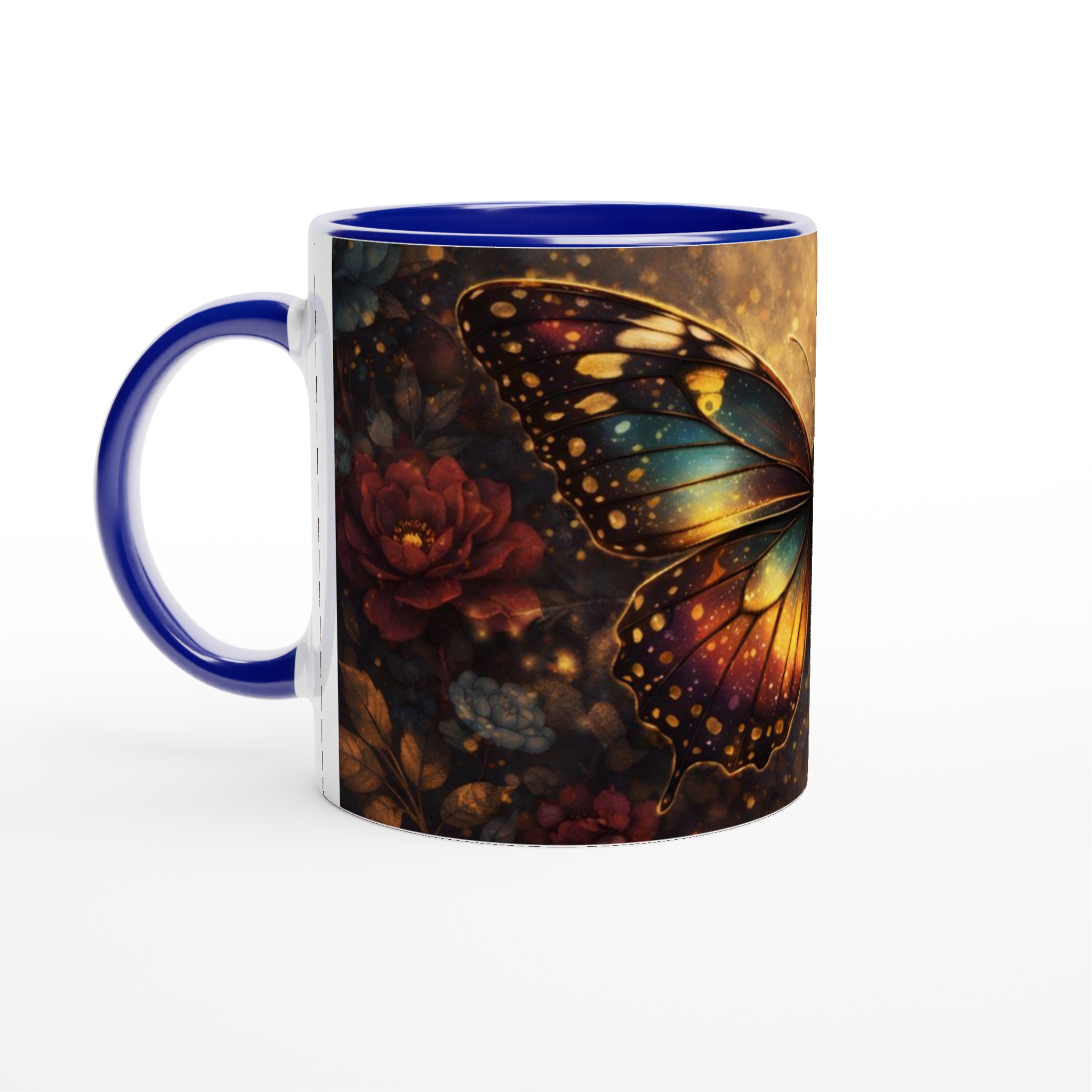 Elegant Vit 11oz Keramisk Mugg med Färgstark Fjärilsdesign – Välj Din Favoritfärg 2 bccd6b9a-65cd-49a7-b5f2-acb5e8f9e1d2