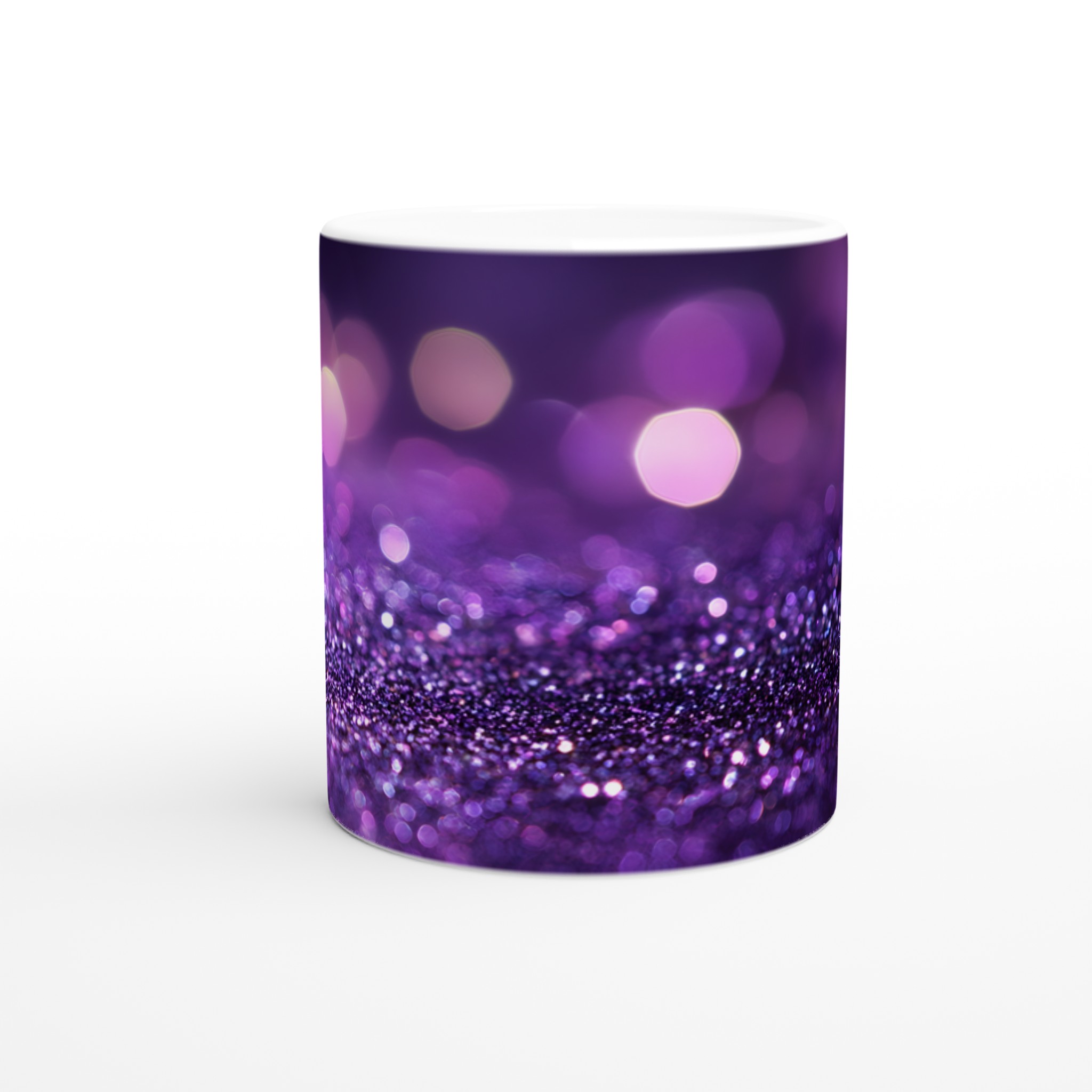 Glittrande Lila Keramikmugg – 11 oz Vit Mugg för En Förtrollande Dryckesupplevelse 8 bcfe3146-ba8a-46bf-b92e-0f73239bc554