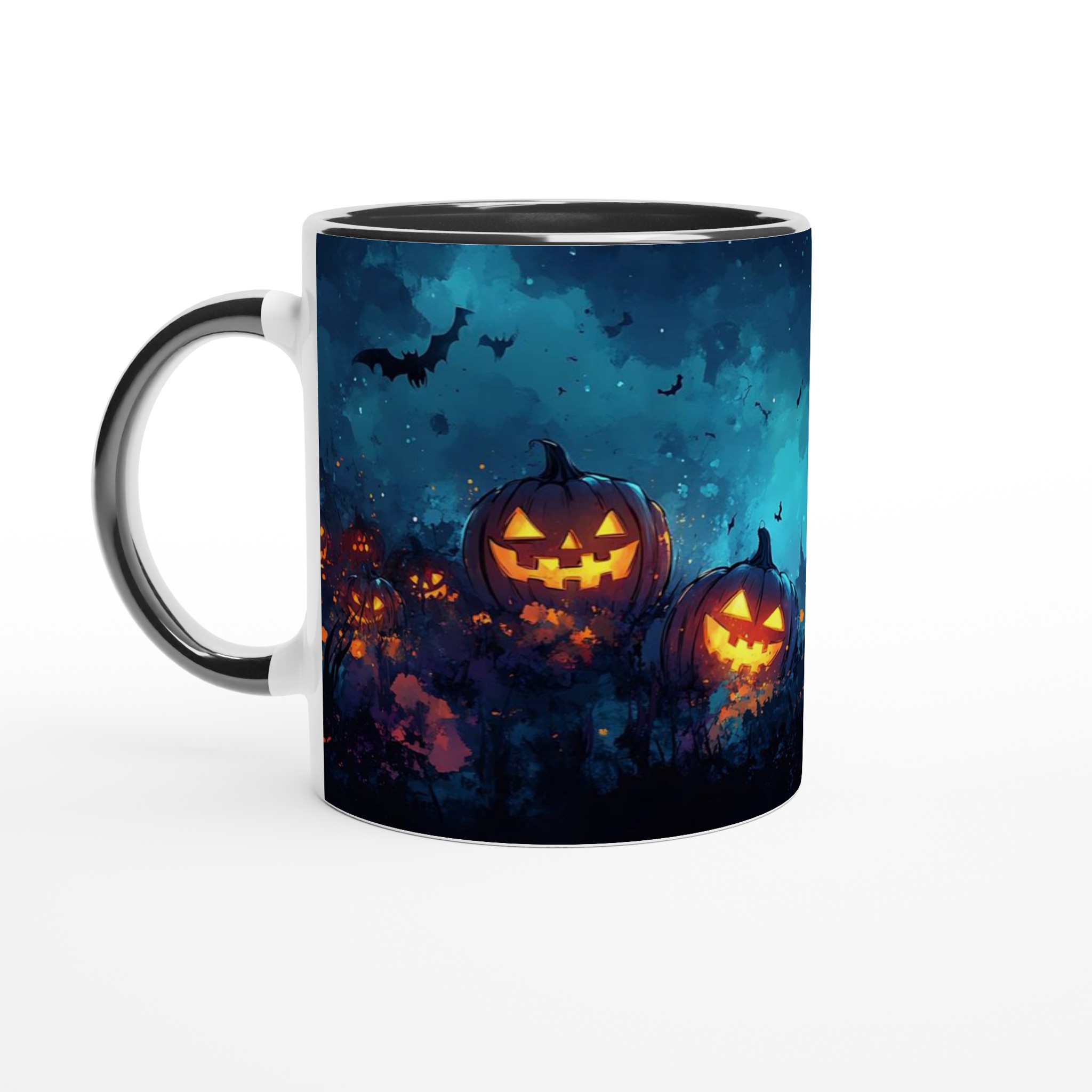 Spooky Halloween Pumpa Mugg – Levande Jack-o'-Lantern Design i Flera Färger, 11oz Keramik 4 bd031626-1b65-43d0-9e1c-f353852743d6