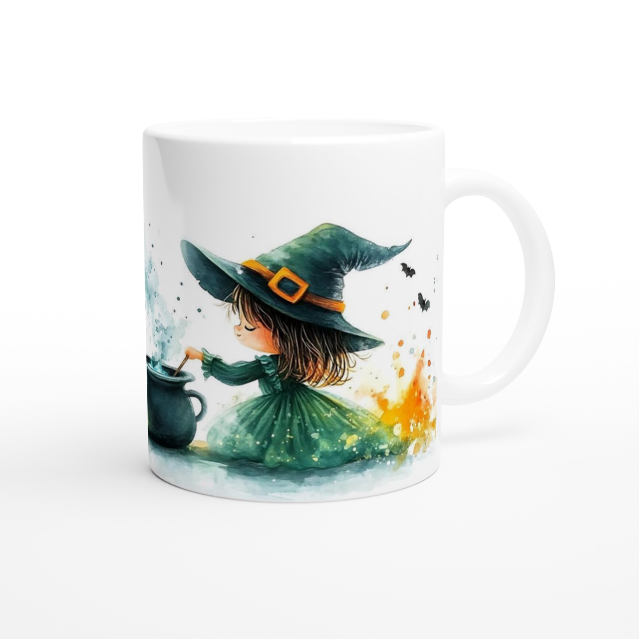 Förtrollande Häxa & Svart Katt Keramikmugg - 11oz Magisk Akvarell-Design i Flera Färger 9 bd153043-ba8e-40b9-a604-0aba3c737caa