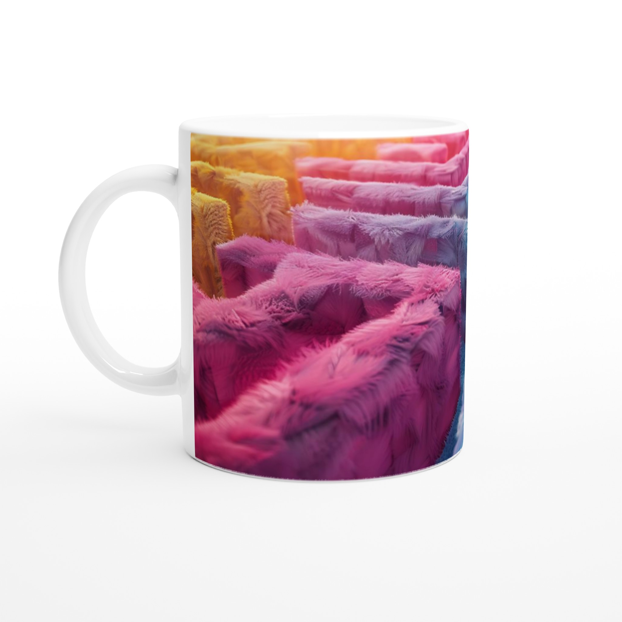 Färgglad Labyrint 11oz Keramisk Mugg – fluffig, lekfull design i sju livfulla nyanser 1 bd2c6891-66aa-43d0-8cad-bdbf66388973