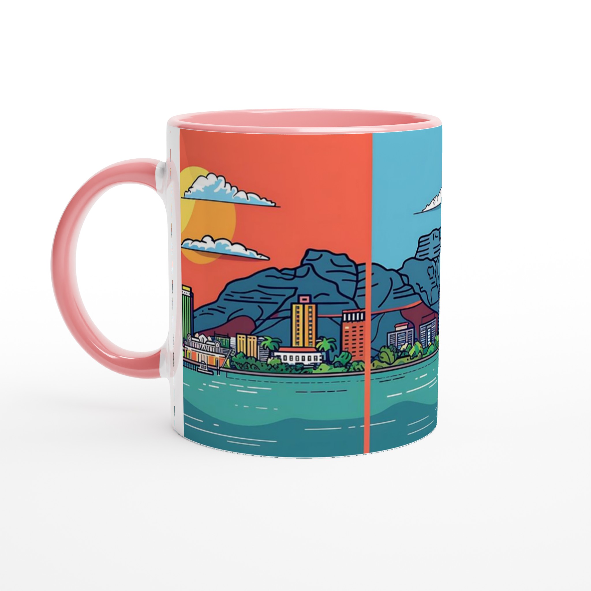 Cape Town Skyline Kaffemugg – Färgstark och Livfull Illustrerad Keramikmugg 6 bd3794b8-1643-423f-b72d-dcb0110973eb