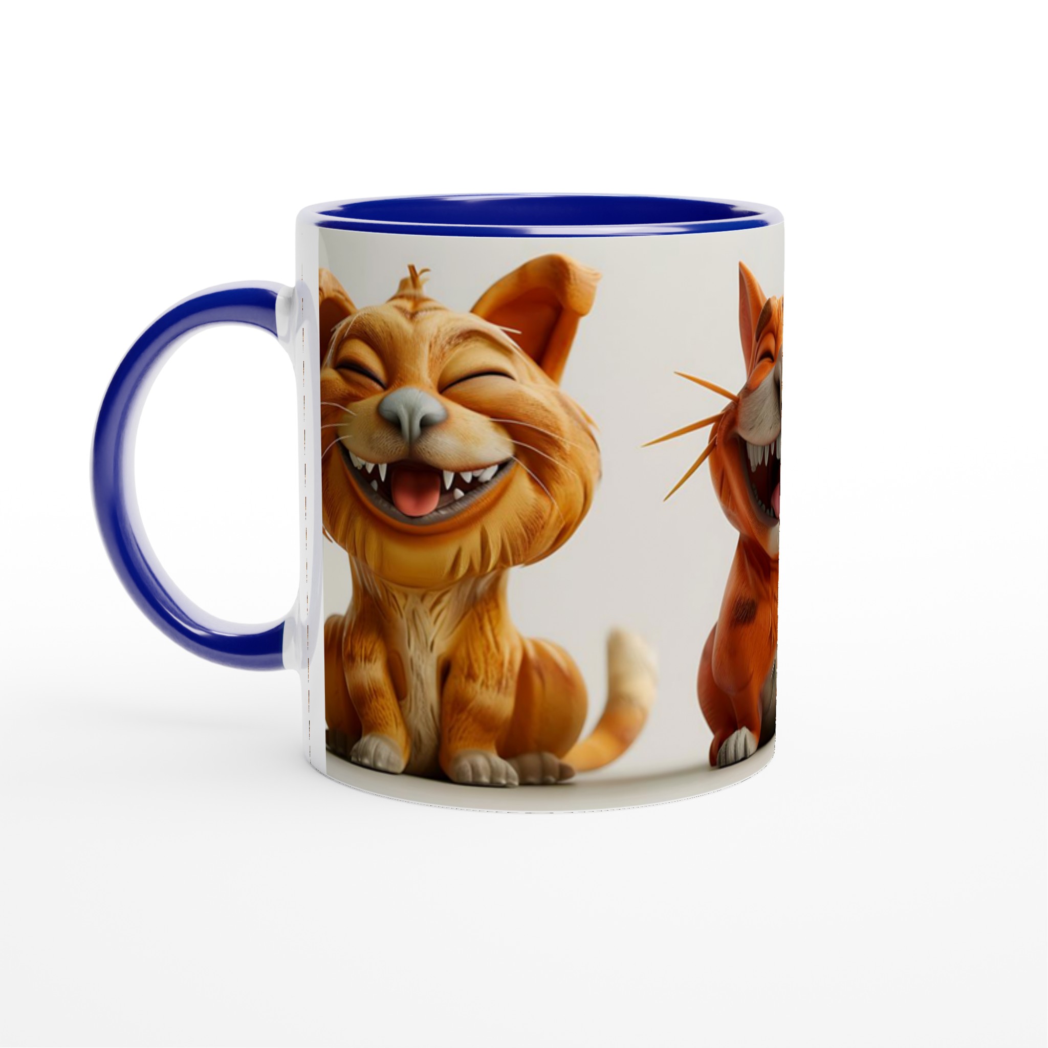 Skrattande Katt & Kanin 11oz Keramikmugg – Glädjefulla Djurmotiv i Valfri Färg! 2 bd5bba32-4356-4c60-ab52-e167b516f7bb