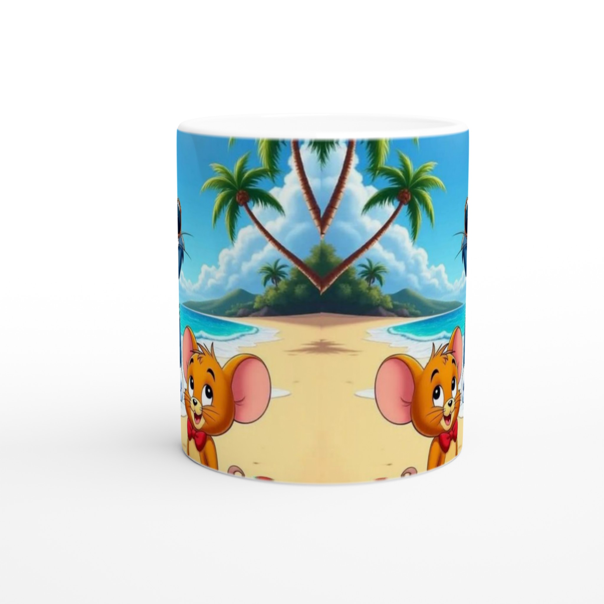 Vit 11oz keramisk mugg med ikoniskt Tom & Jerry motiv – välj bland sju livfulla färger 8 bd5eb52b-4a4a-451f-a07d-fe3e1f06a5f0
