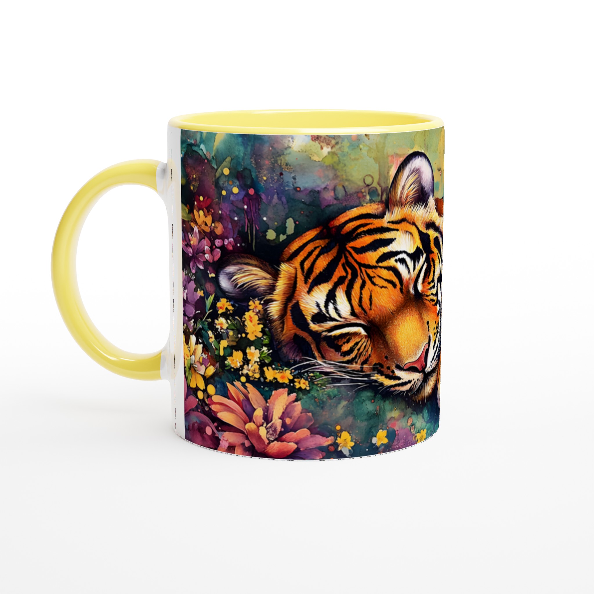 Vit 11oz keramisk mugg med färgstark tigerdesign – välj bland sju livfulla keramiska nyanser 3 bd8f34bc-706d-42a6-8bde-1ac60c3a091d