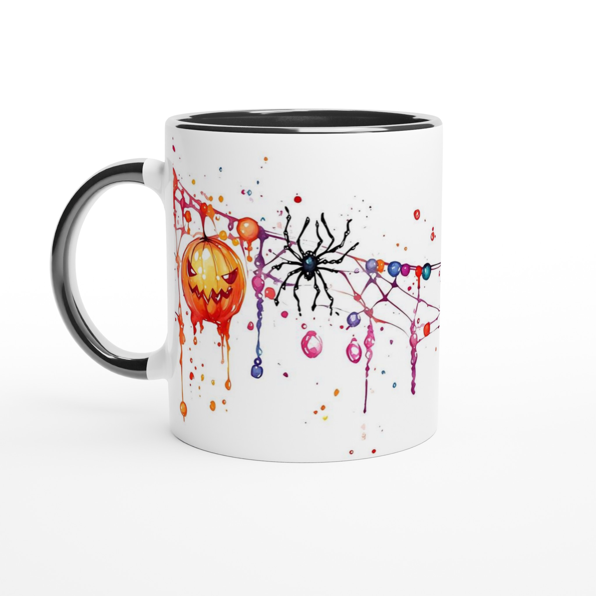Läskig Rolig Halloween Mugg – Levande Akvarell Jack-o'-Lantern Design 4 bdb63723-8711-4e40-977d-c11e758b2b42