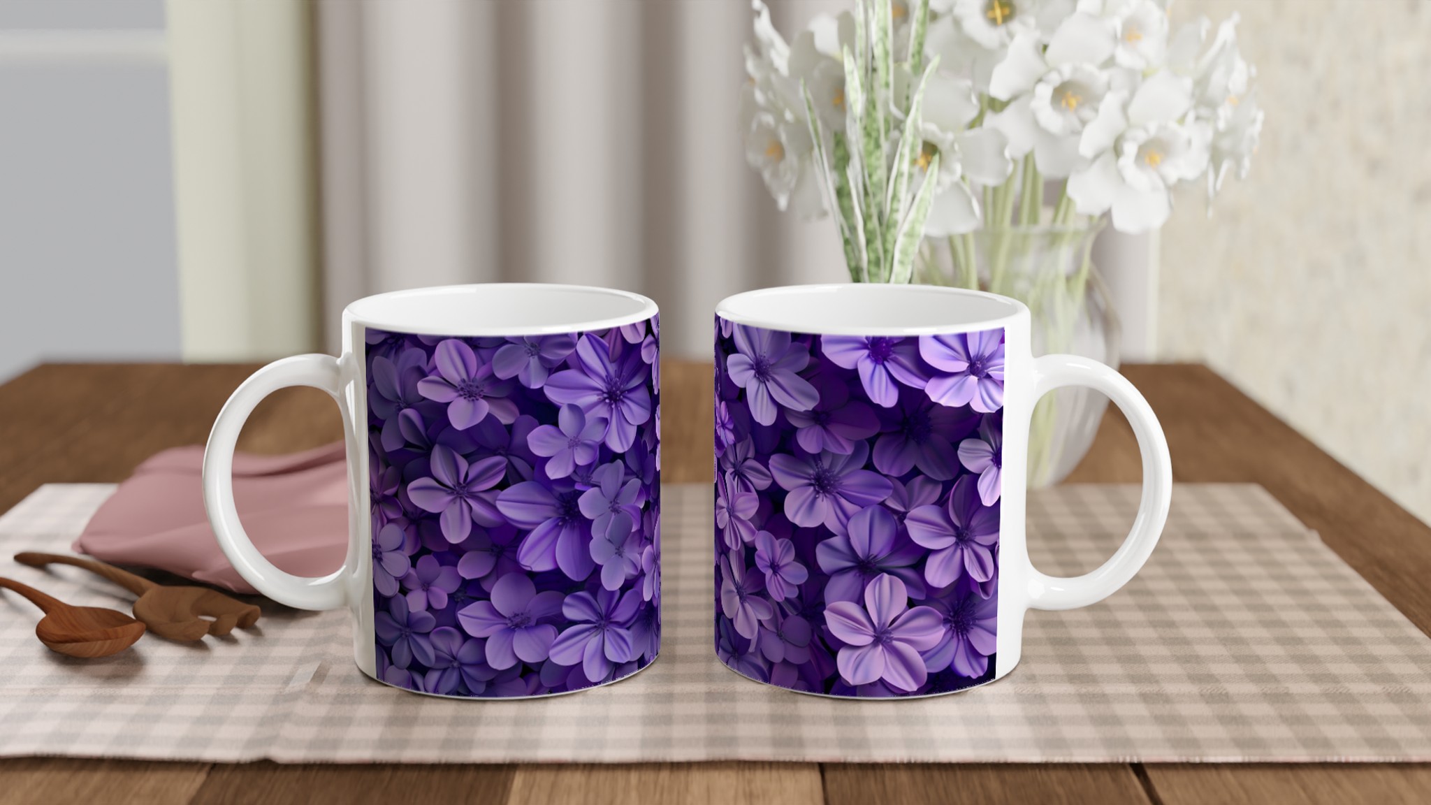 Lila Blomsterdröm Keramikmugg – Din Kaffepaus i Sju Färgstarka Nyanser 10 bdcd7273-149a-431f-9577-24a8ff80b748