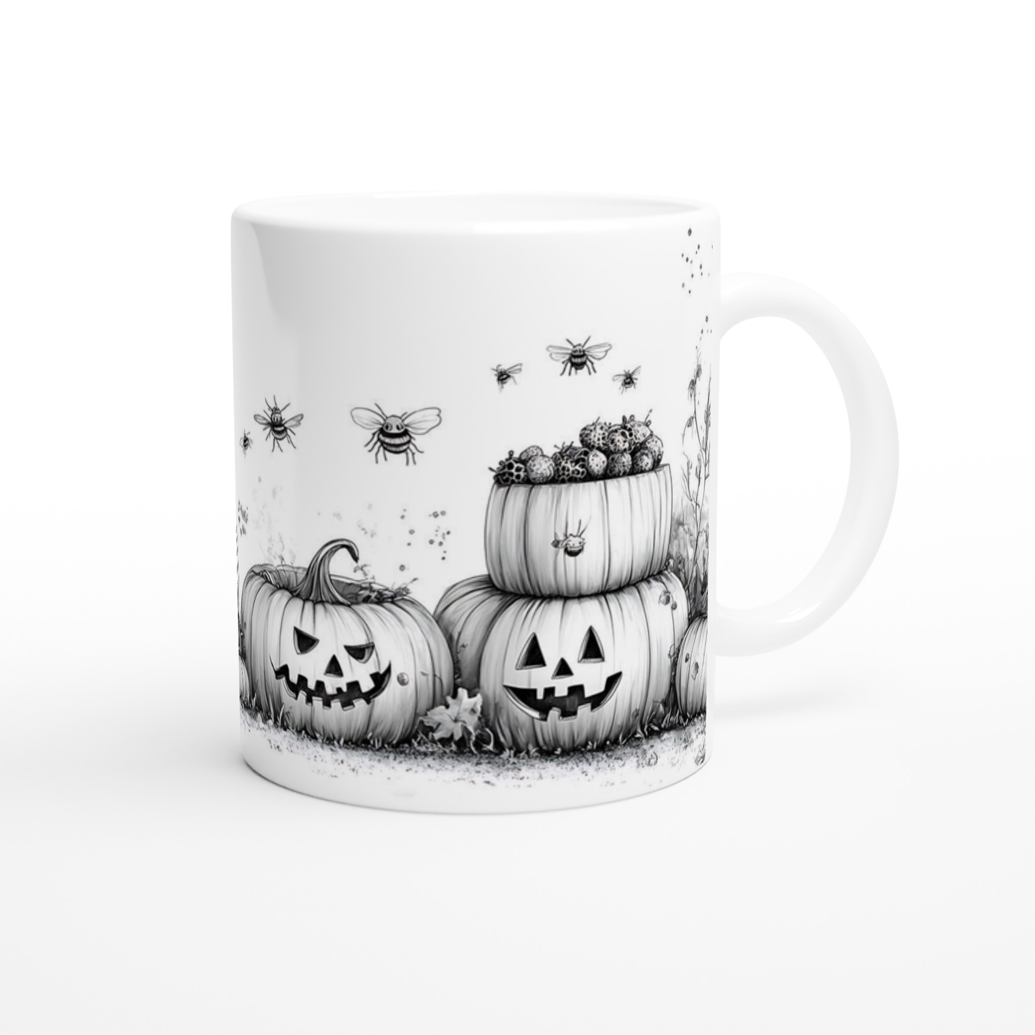 Söt Halloween Skrämsel: Pumpa Jack-o'-Lantern Muggen – Välj din färg! 9 bde12185-7257-44cb-b7d1-88624b679c97