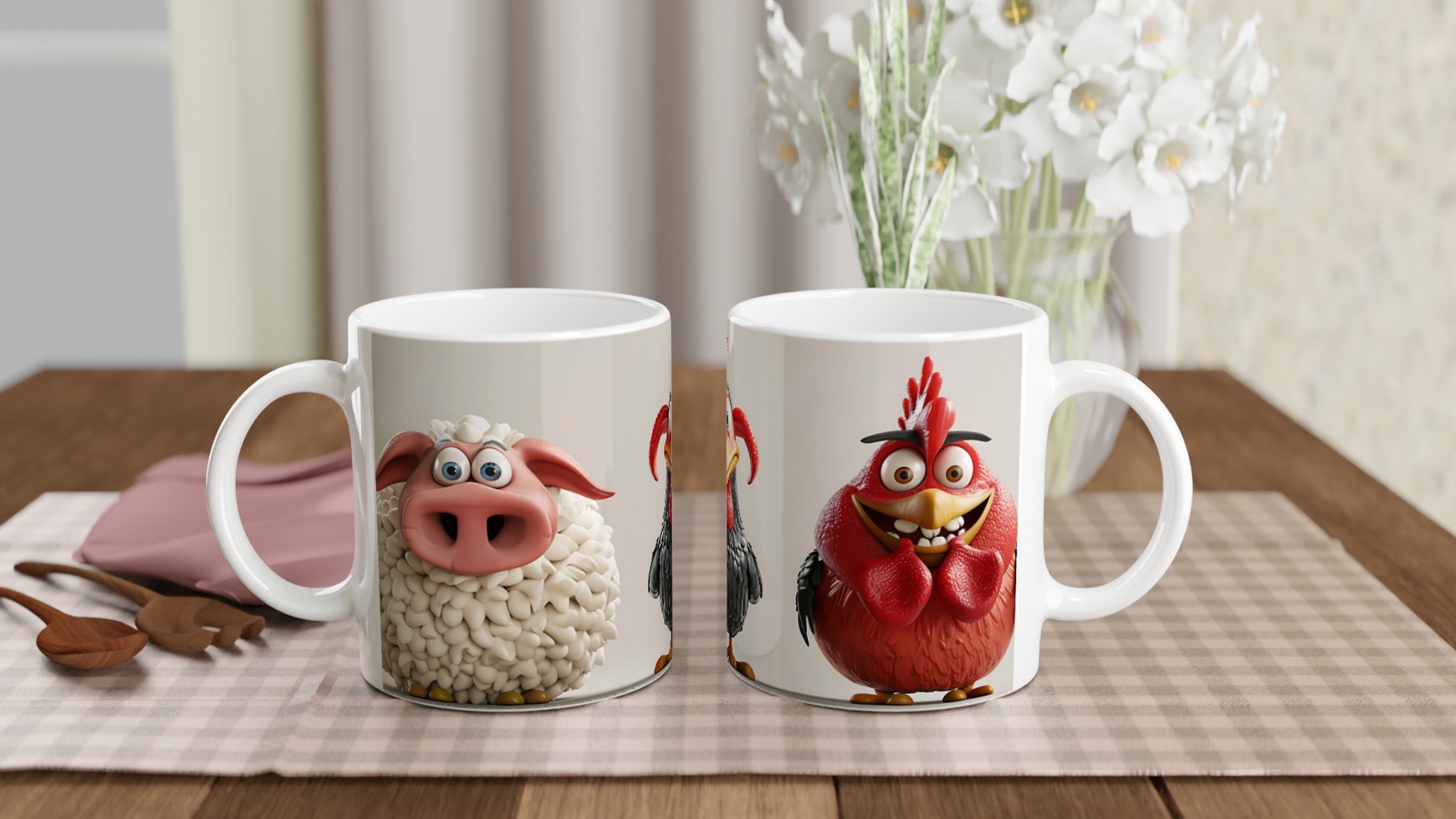 Charmiga Cartoon Djur Mugg - 11oz Premium Keramisk Mugg i Valfri Färg för Humoristiska Kaffestunder 10 bded8a95-cc33-45ee-81ba-910a0886568a