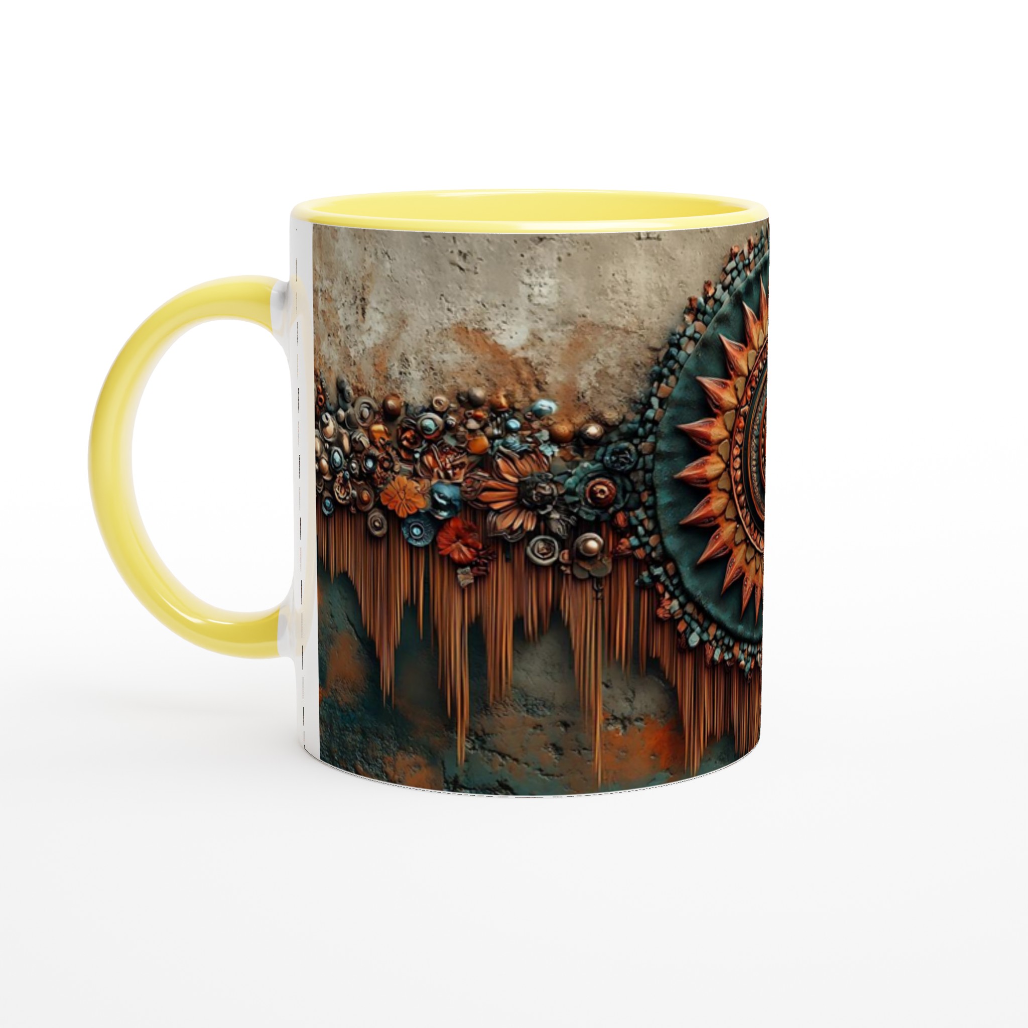 Aztec Sun Mandala Mugg - Vibrerande, Unik Keramikmugg i ditt val av sju färger 3 bdf4ec83-4432-45bb-a318-fca920e8d005