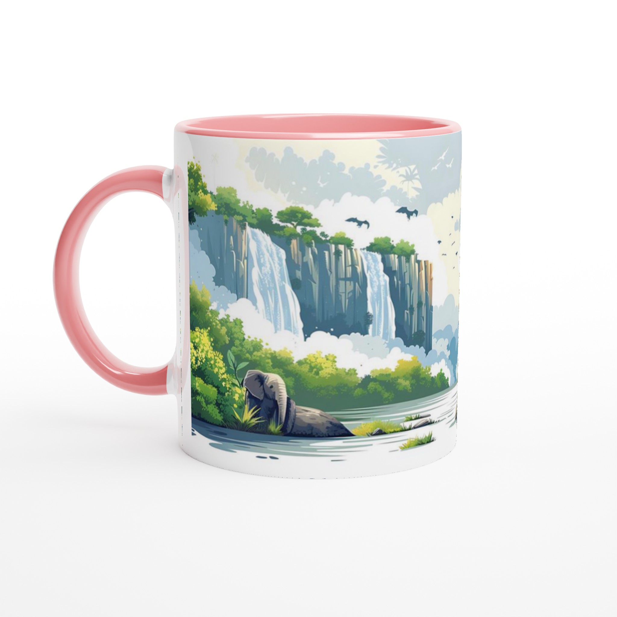 Tropisk Djungelkaskad Mugg – Vibrerande Naturdesign i ditt Val av Färg 6 be06b2b9-39ab-414a-9c95-ba86fdc1d8ff