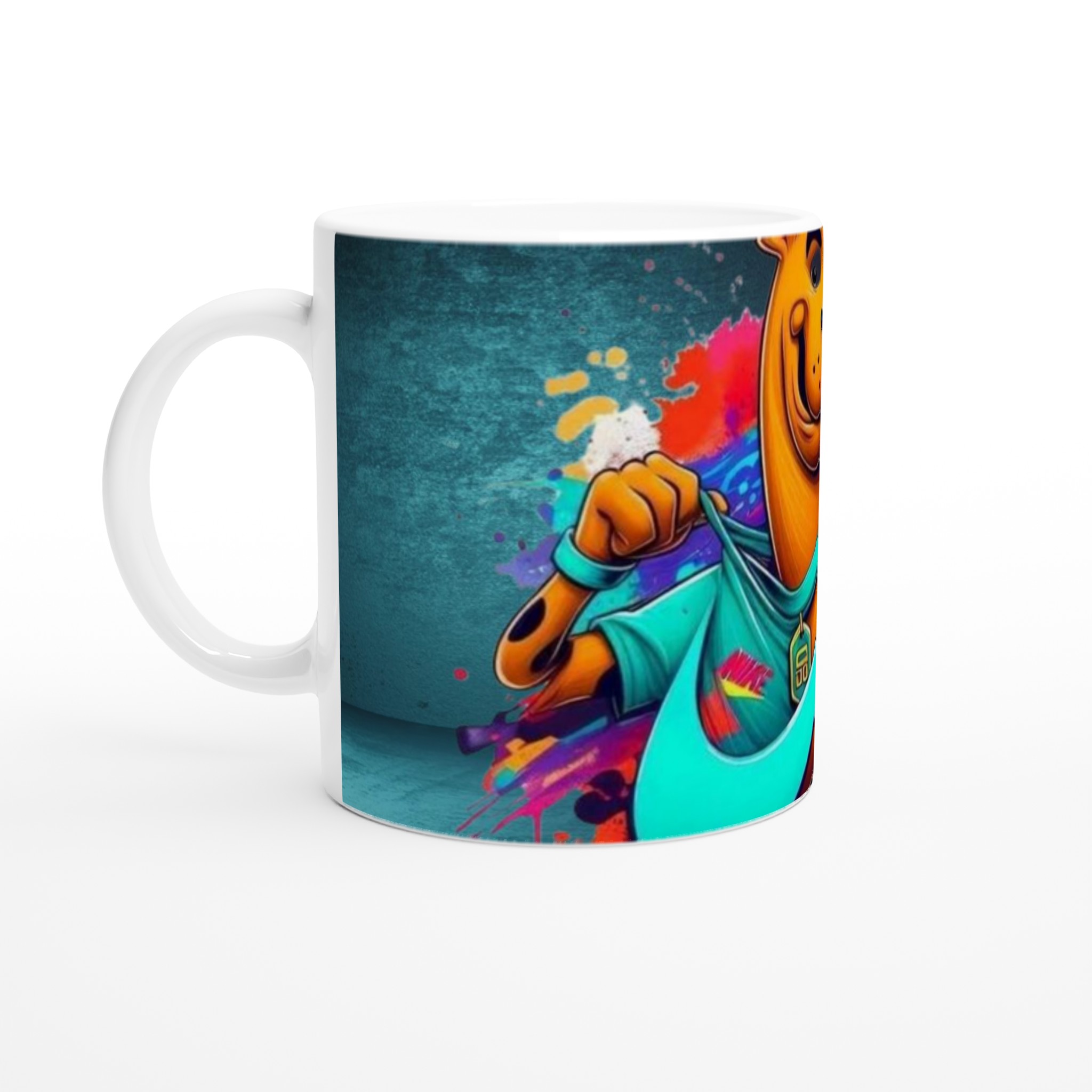 Vit 11oz keramisk mugg med färgstark Scooby-Doo design – välj din favoritfärg för en lekfull kaffestund 1 be43d423-3dce-491b-ad0d-af9b7470a794