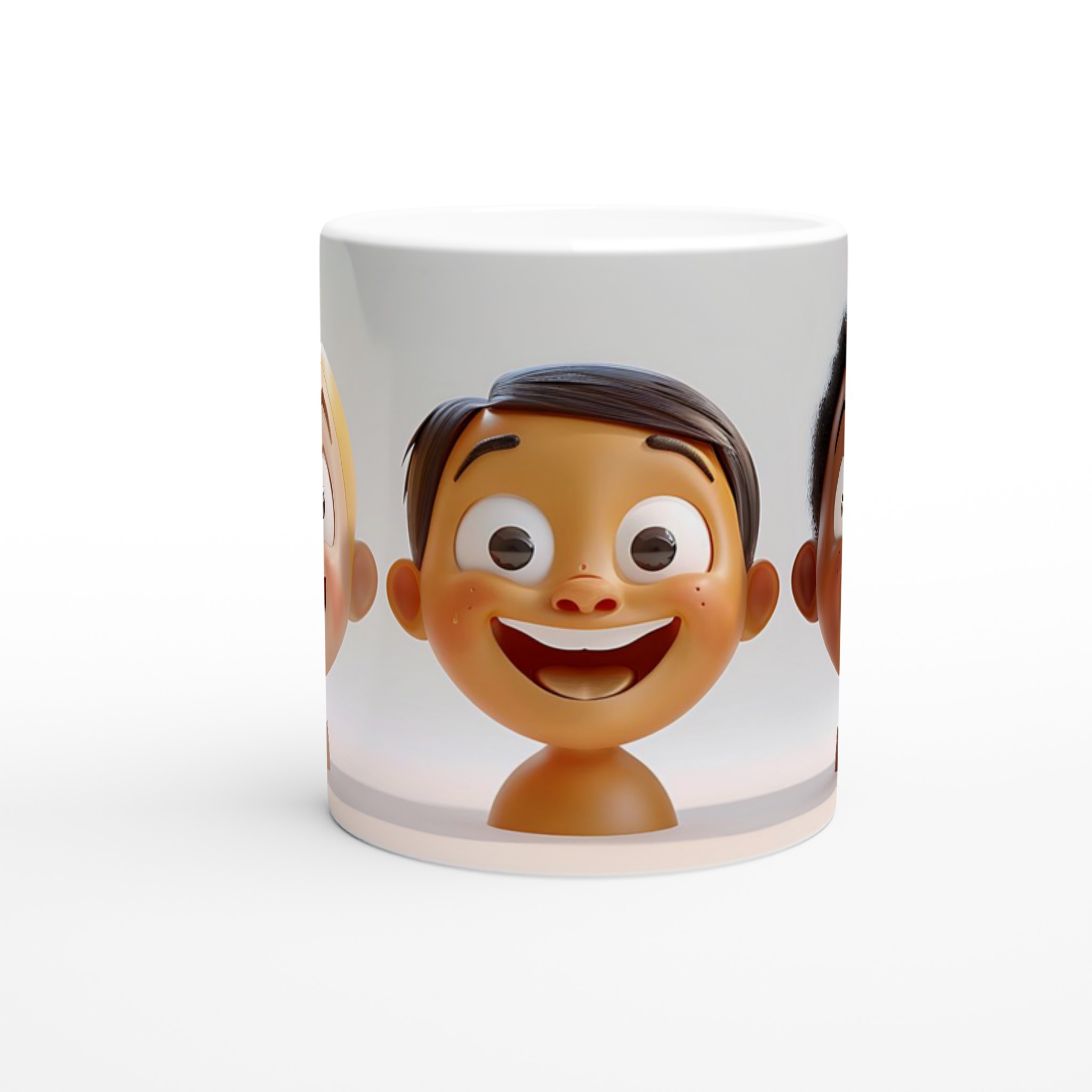 Glad Kaffemugg med Lekfulla Ansikten – Personlig 11oz Keramisk Mugg i Valfri Färg 8 be610cc2-32da-4fc5-85a6-6e2f0ab63b61