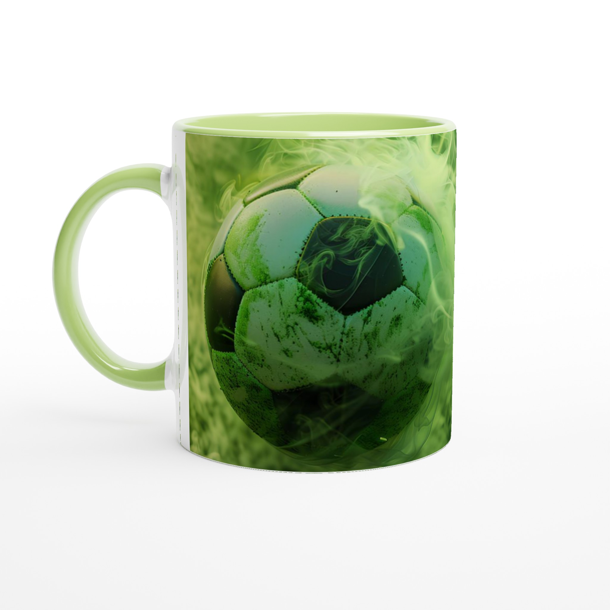 Grön Eld Fotboll 11oz Keramisk Mugg – Intensiv Design för Sportfantasten i Valfri Färg 7 be75abea-d456-41c0-b621-4627086c93c8