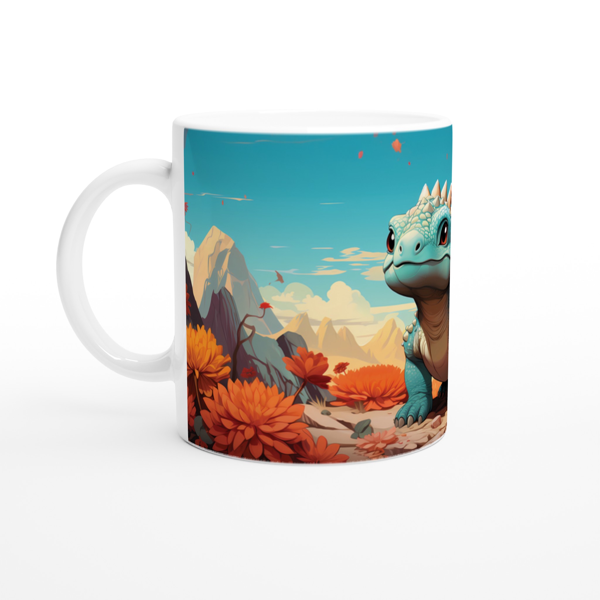 Söt Dinosarie Mugg - Skär, Levande Illustration för Kaffeälskare i Din Favoritfärg! 1 beb6dcea-4cfc-4eb5-b051-30892714d2ef
