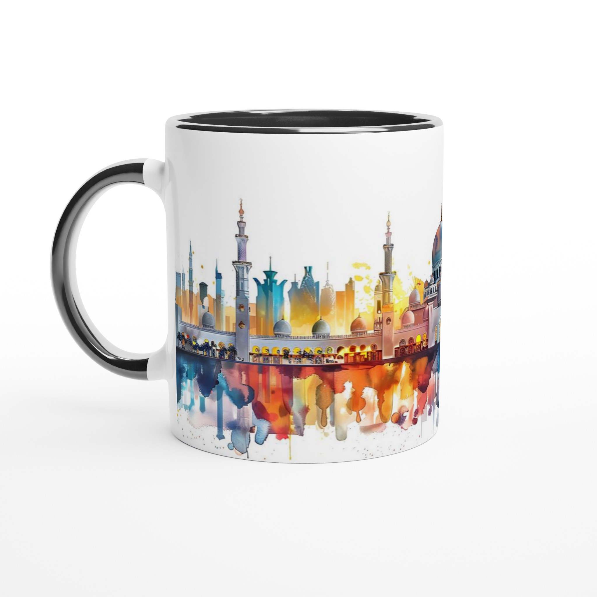 Abstrakt Moské Akvarell Mugg - Färgexplosion på 11oz Keramik, Välj Din Favoritfärg! 4 bebd2e2b-9684-4be8-a07f-b11dd757d031