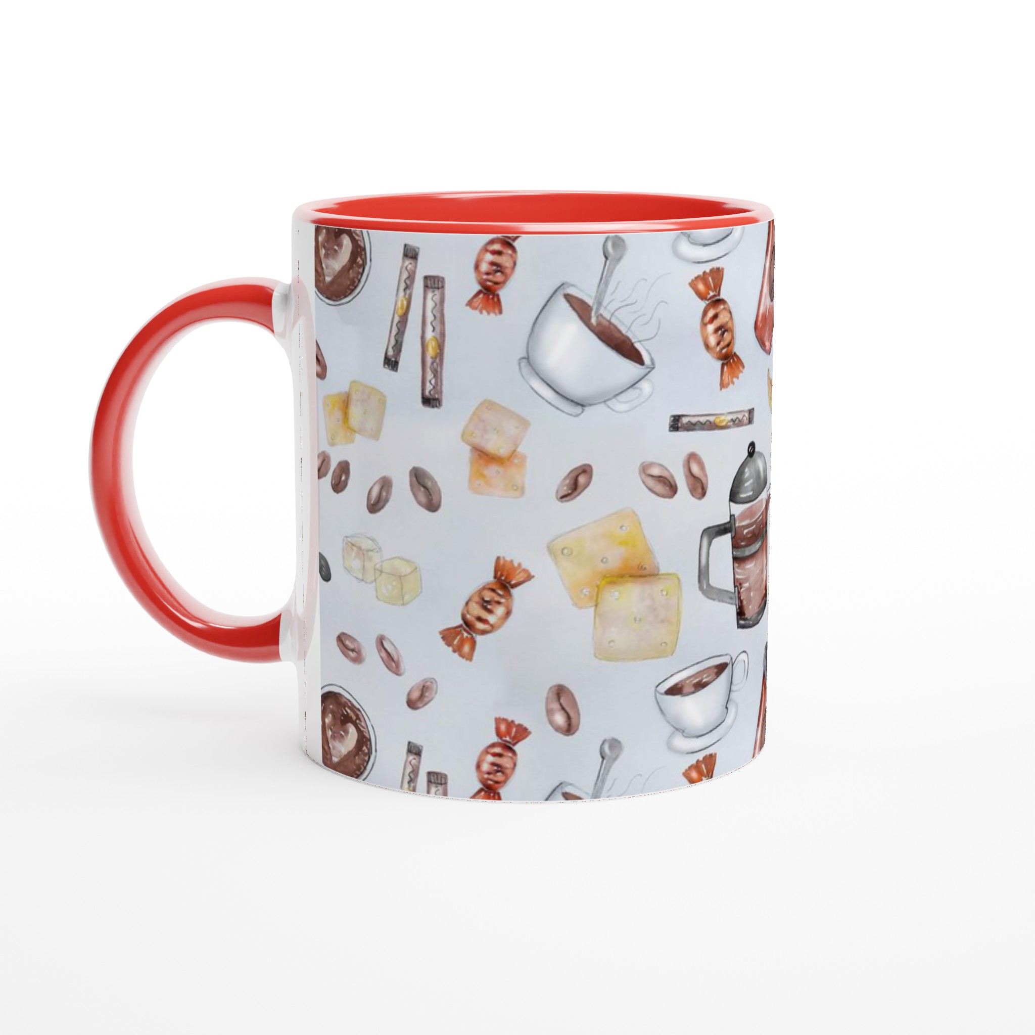 Vit 11oz keramisk mugg med charmigt kaffemotiv – välj bland sju livfulla färger 5 bf059894-3ec3-4afb-b8e8-47dd7fc86e18