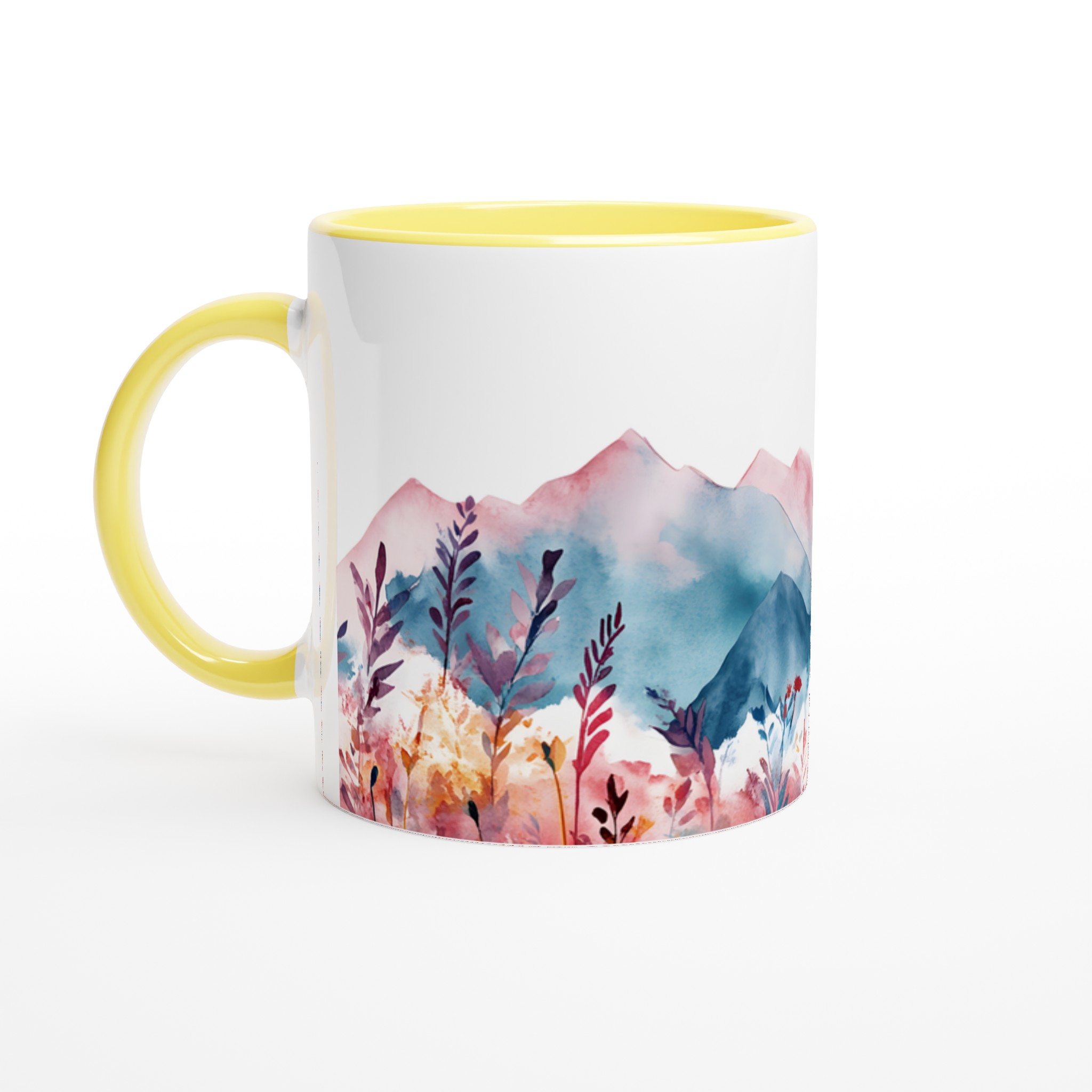 Akvarellberg och Blomsteräng 11oz Keramisk Mugg – Välj bland 7 Färgstarka Nyanser 3 bf0dfb5e-a866-4733-8e4f-050ce2a172b6