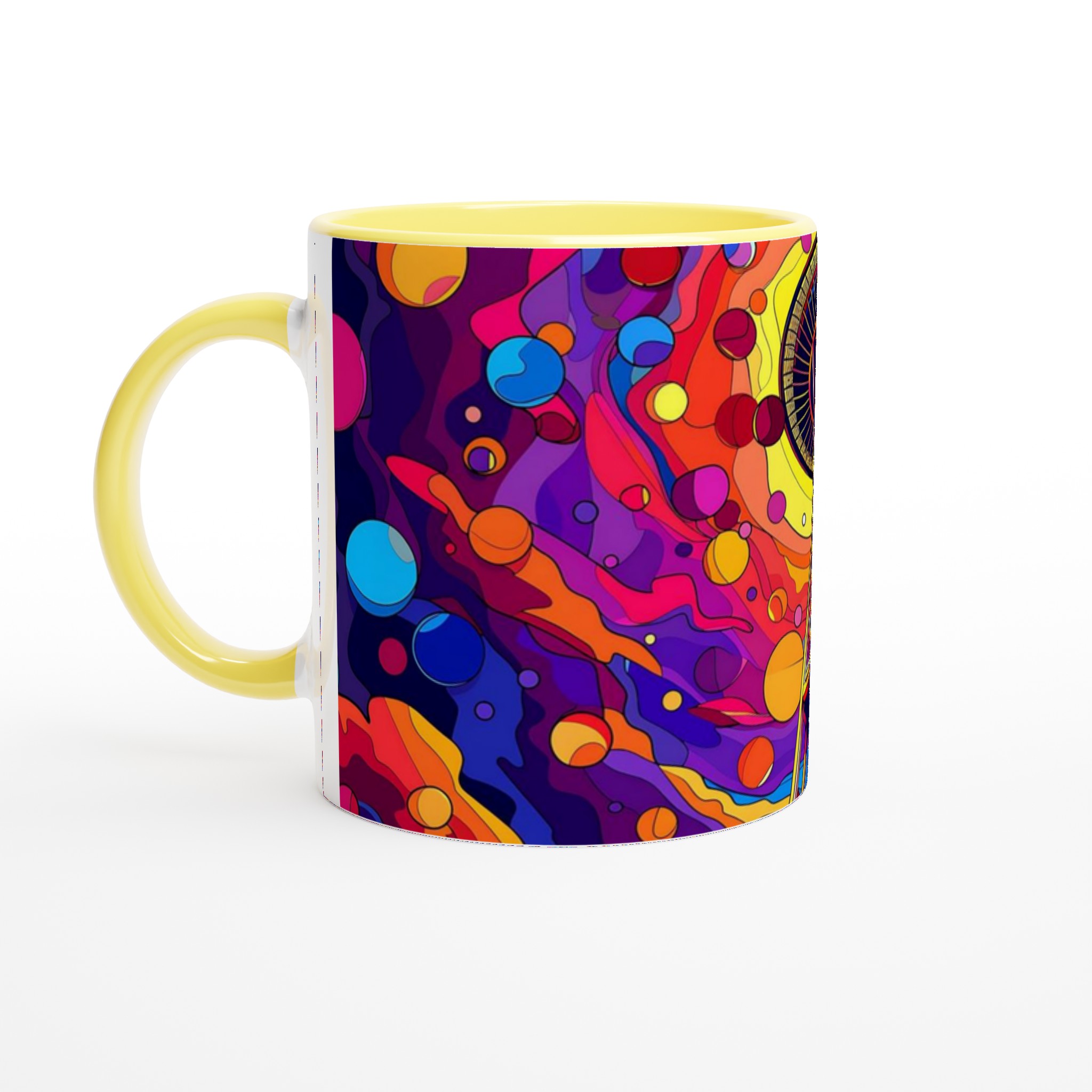 Kosmisk Seattle Space Needle Keramikmugg – Färgglad Abstrakt Konst för din Kaffestund 3 bf3df04b-9180-4603-90ed-8eaf52cb12ce