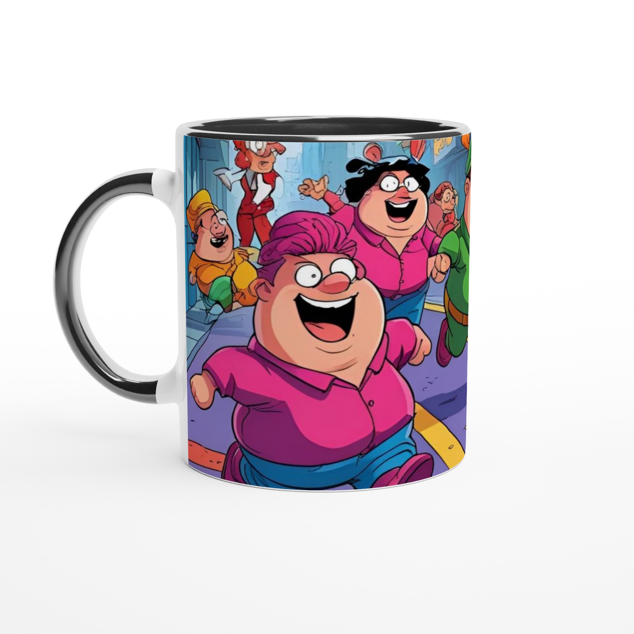 Vit 11oz keramisk mugg med glatt och färgstarkt designmotiv i flera livfulla kulörer 5 bf649728-91f7-41b7-a687-25713d03847b