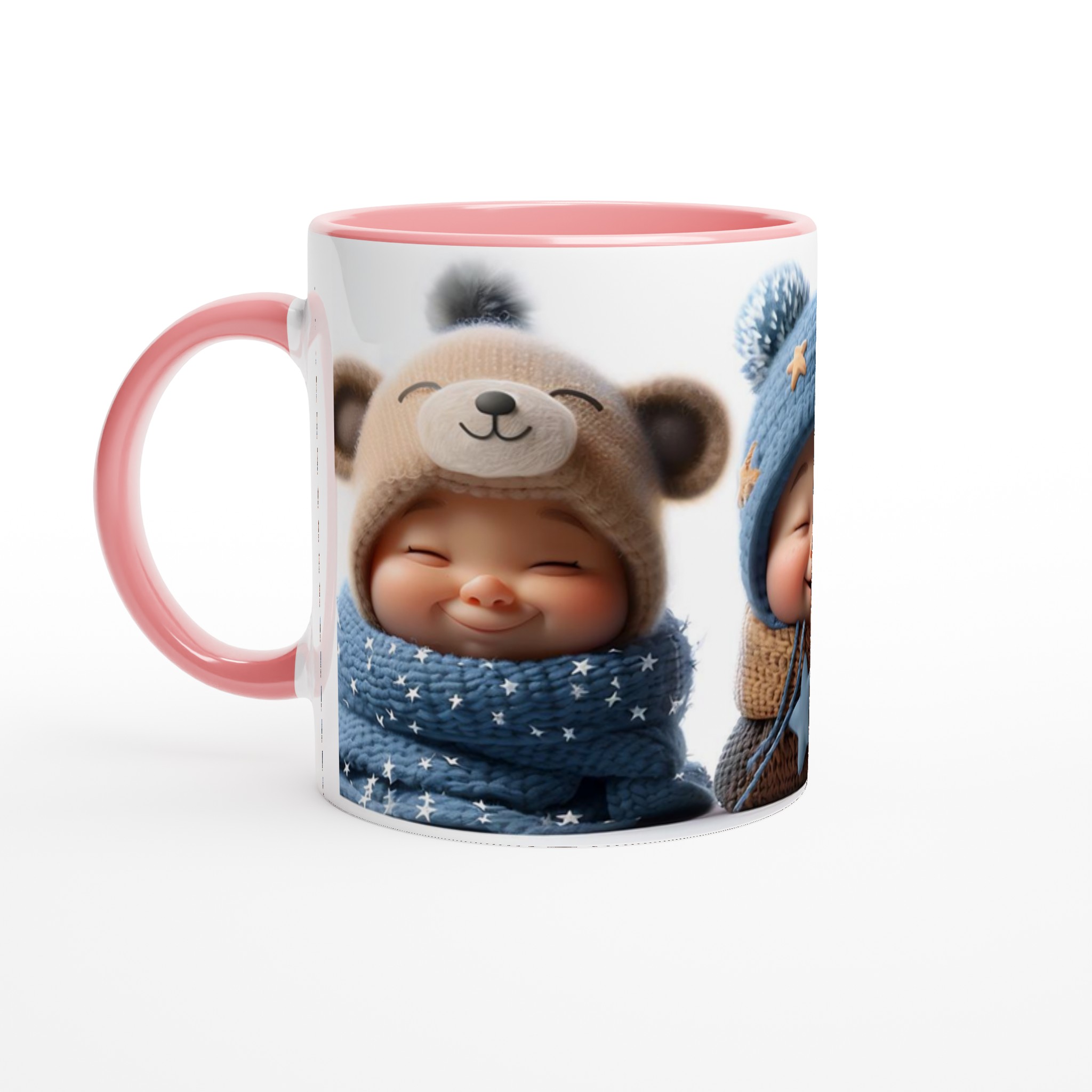 Mysig Vinterglädje Mugg – Gulliga Babyansikten i Varma Färger – 11oz Keramisk Mugg för Kaffe & Te 7 bf6839c2-7367-42ab-aa10-76ba3c079b3f