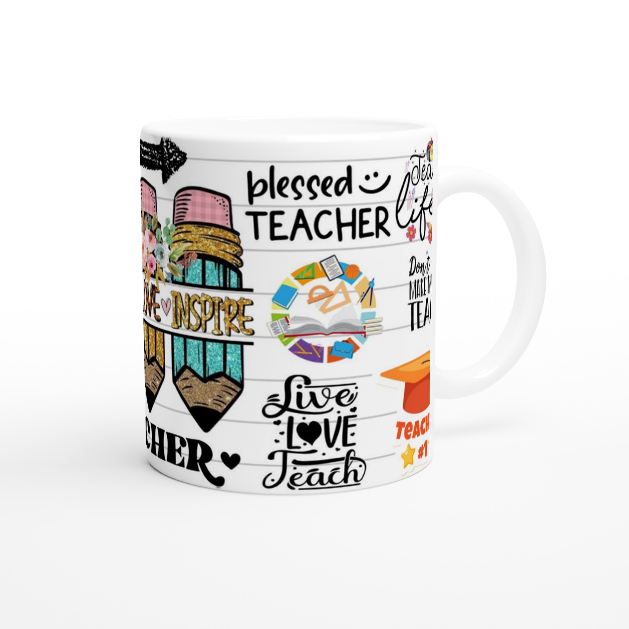 Inspirerande Lärarmugg – "Teach Love Inspire" med Färgglada Mottyrken & Valfri Färg! 9 bfd4cd64-ff58-4b1d-a69a-d479c27fa4b3