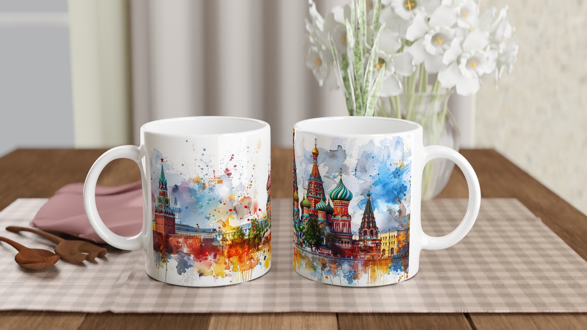Abstrakt St. Basiliskatedralen Keramikmugg – En Färgexplosion för Dina Drycker 10 bfde044c-e83e-4276-83fa-ae8dad0b0502