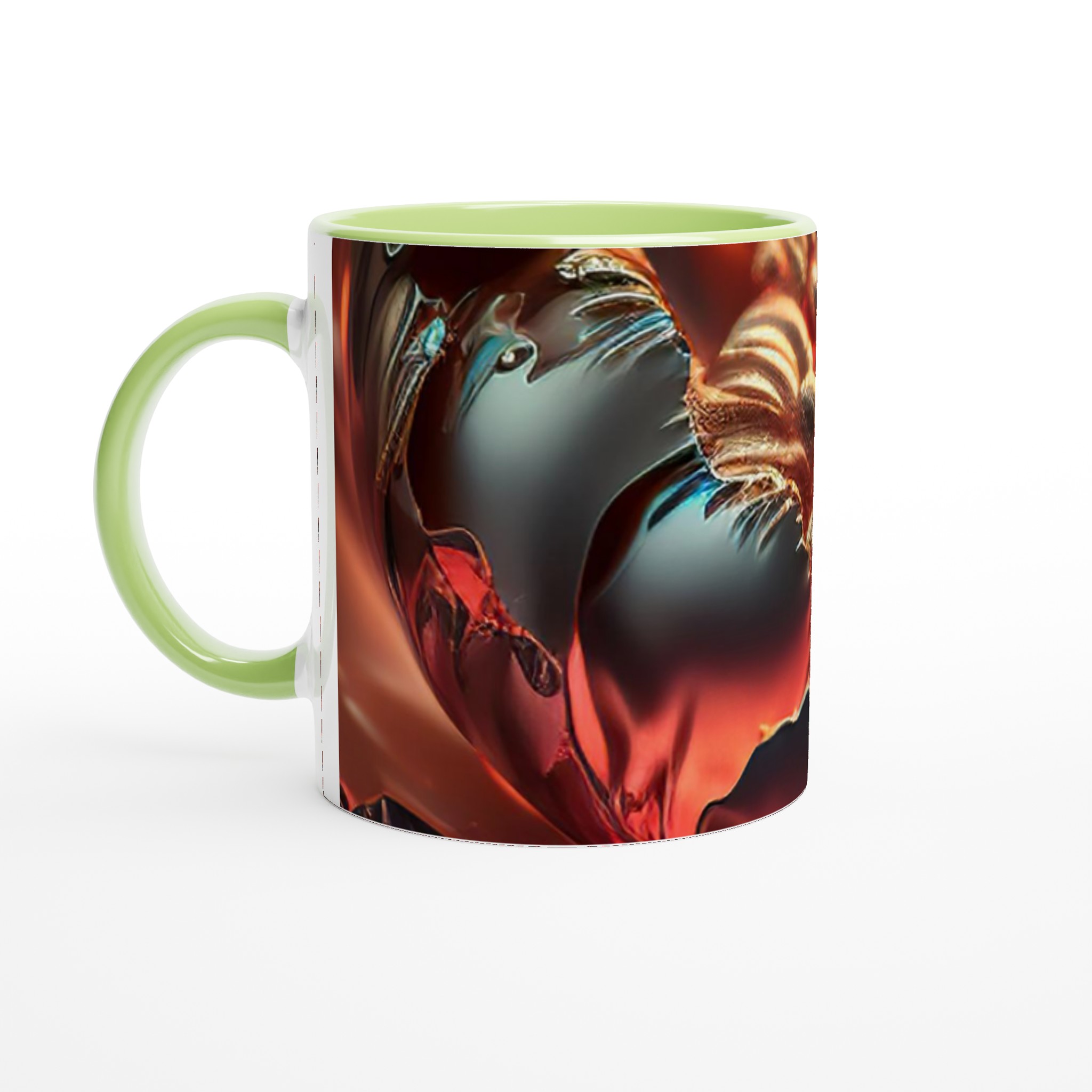 Vit 11oz keramisk mugg med eldigt glödande abstrakt design i flera färgval 7 c039621b-c98d-4e6d-821e-98139f4db416
