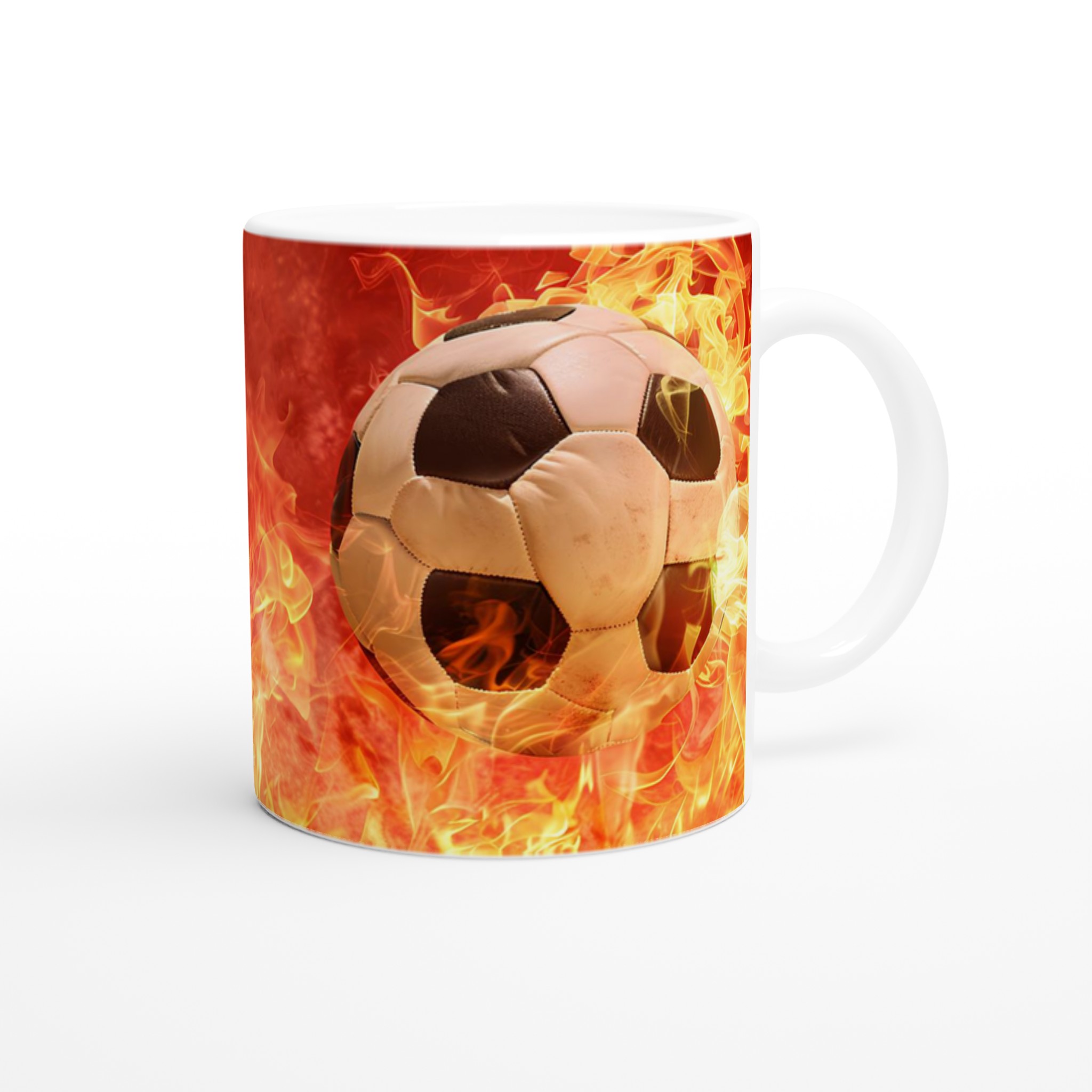 Fotboll i Eld och Lågor 11oz Keramisk Mugg – Matcha Din Passion med Valbar Färg! 9 c0d5091f-aabf-4467-b3fa-0b0b7983b8e1