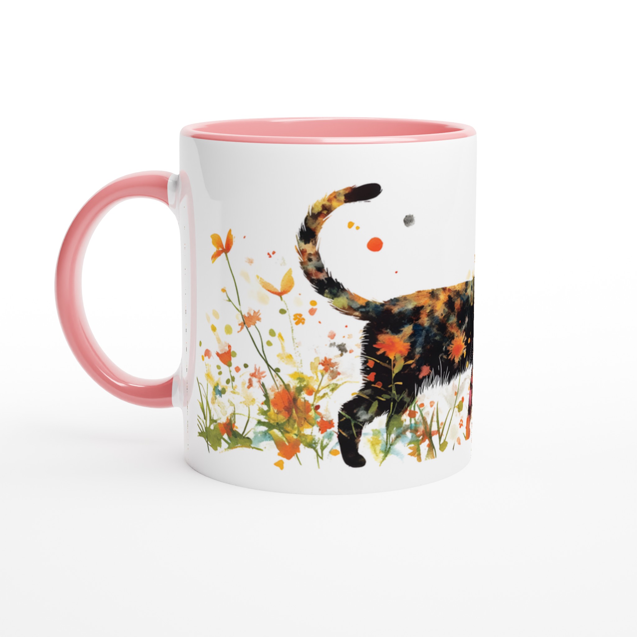 Färgsprakande Katter & Blommor Keramikmugg - 11oz Konstverk för Din Kaffestund 6 c14645ed-0d70-45ea-84ac-6bfbed169aae