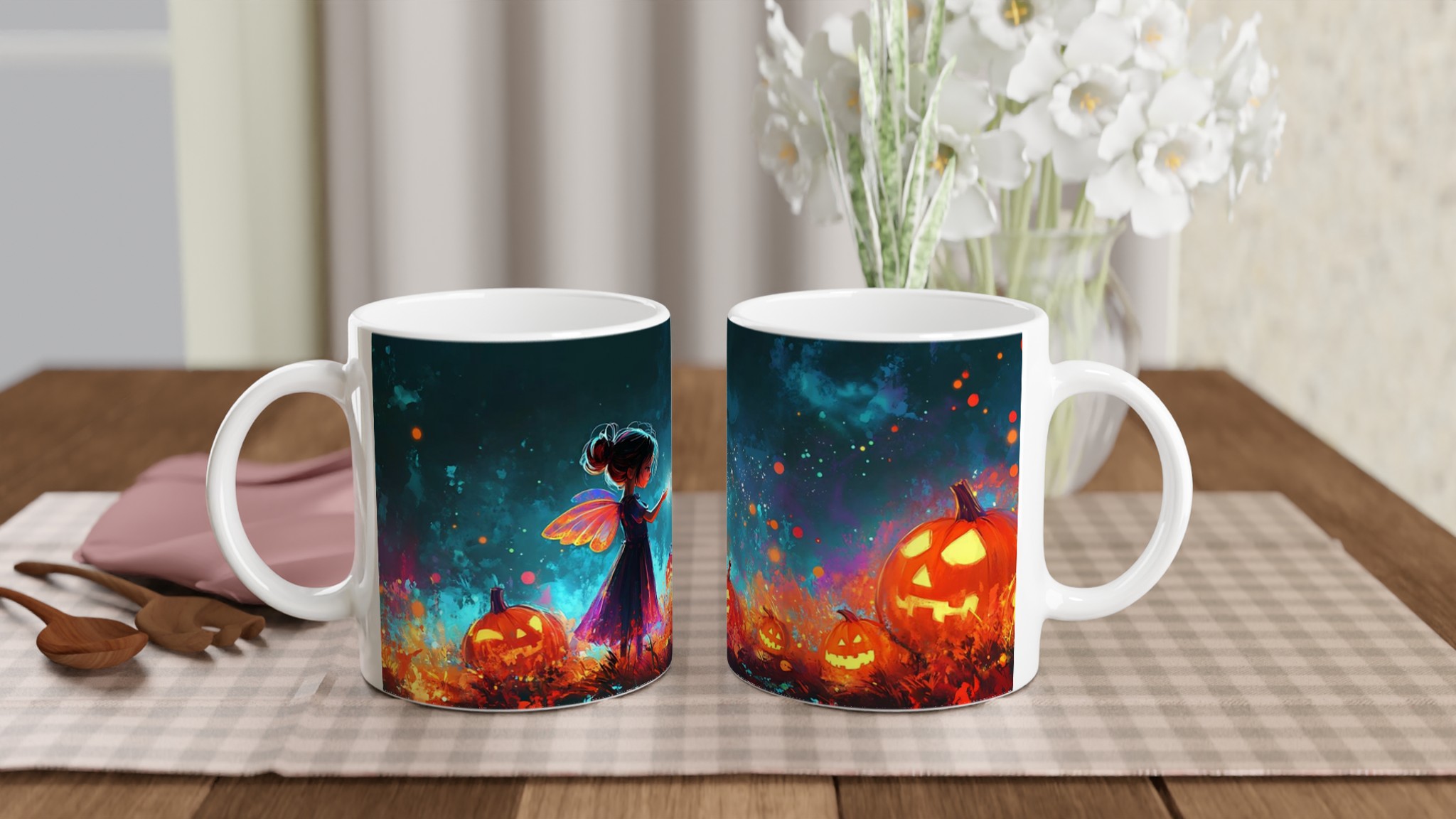 Magical Halloween Fairy & Pumpkins 11oz Keramisk Mugg – Drömsk Höstdesign i Valfri Färg! 10 c15e9ccf-21c0-45a2-b56b-bc4485b08ef5