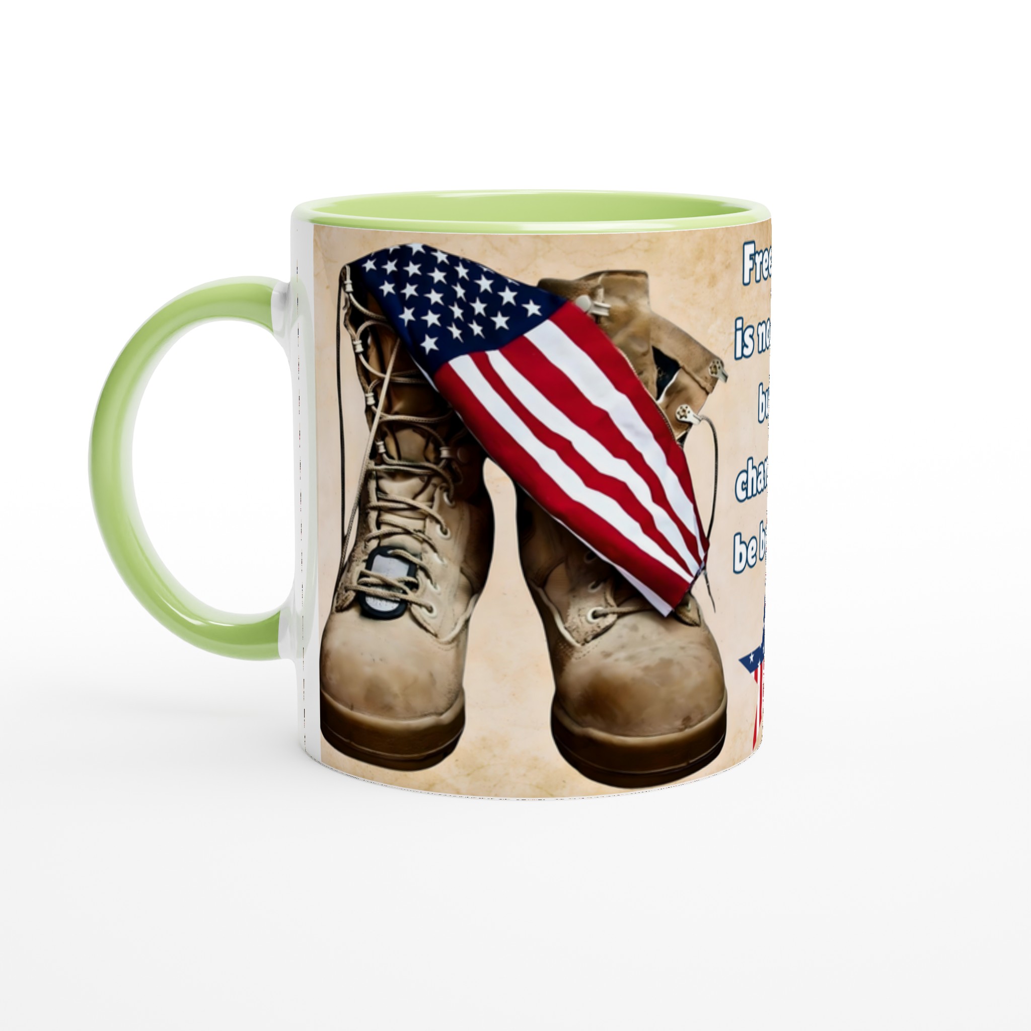 Vit 11oz keramisk mugg med Patriotiskt Amerikanskt Motiv – Välj bland sju färgstarka keramiknyanser 7 c18a76b5-e497-49a3-a005-d07302e5f70f
