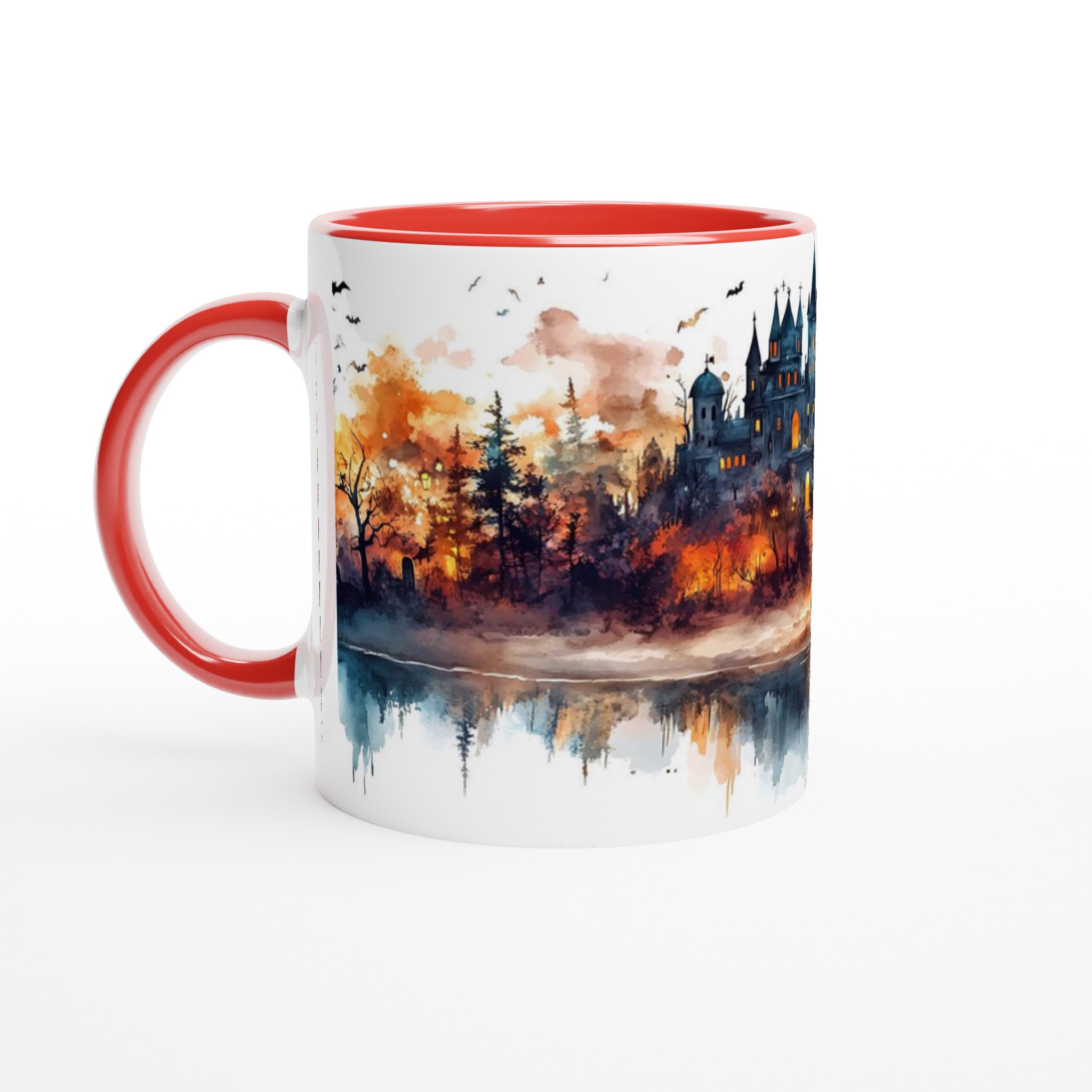 Mystisk Slott-mugg i Akvarell – 11 oz keramisk mugg för Halloween & Sagofantaster 5 c19d4219-6016-4b90-b3e8-b99cb8183d79
