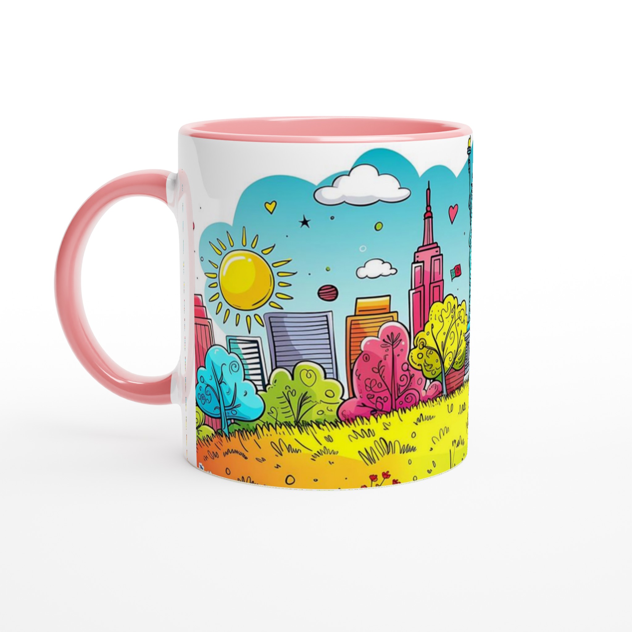 Färgsprakande Stadsillustration Mugg - New York Inspirerad Keramikmugg i 7 Livfulla Färger 6 c1aff282-1d8b-464b-b01c-085fcdeabe77