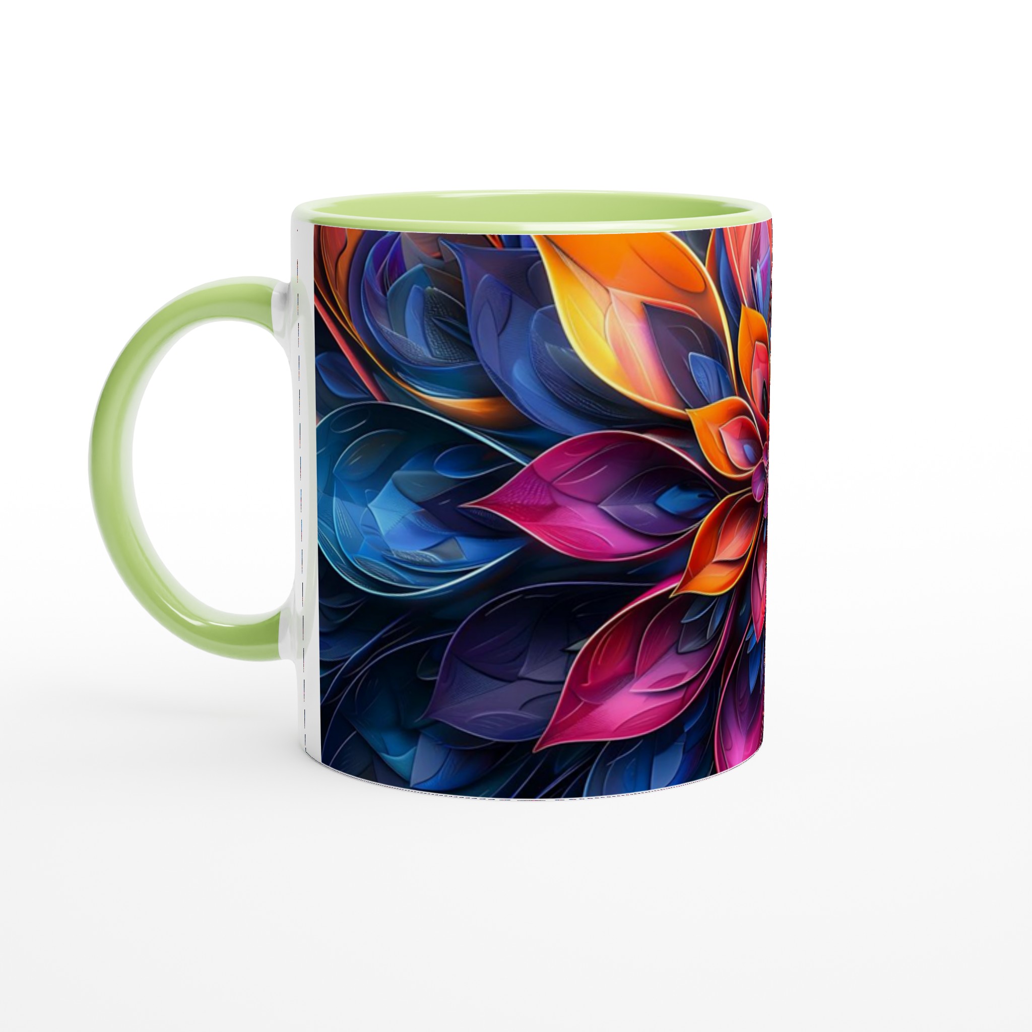 Abstrakt Blomster Keramikmugg – Konstnärlig Kaffekopp med Levande Färger och Välj din Favoritnyans 7 c1b65908-e87c-48a9-a11a-3fe0f27923ea