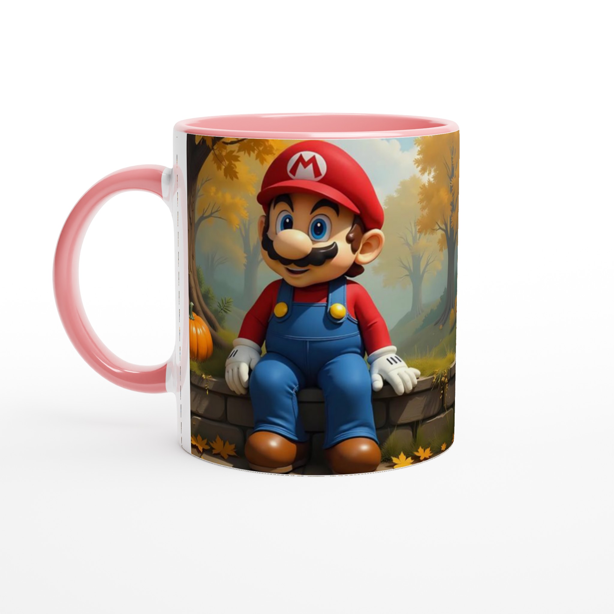 Vit 11oz keramisk mugg med lekfull höstdesign i flera glada färger 6 c1d8f2f7-b2fd-46b7-9058-dc578d549bb9