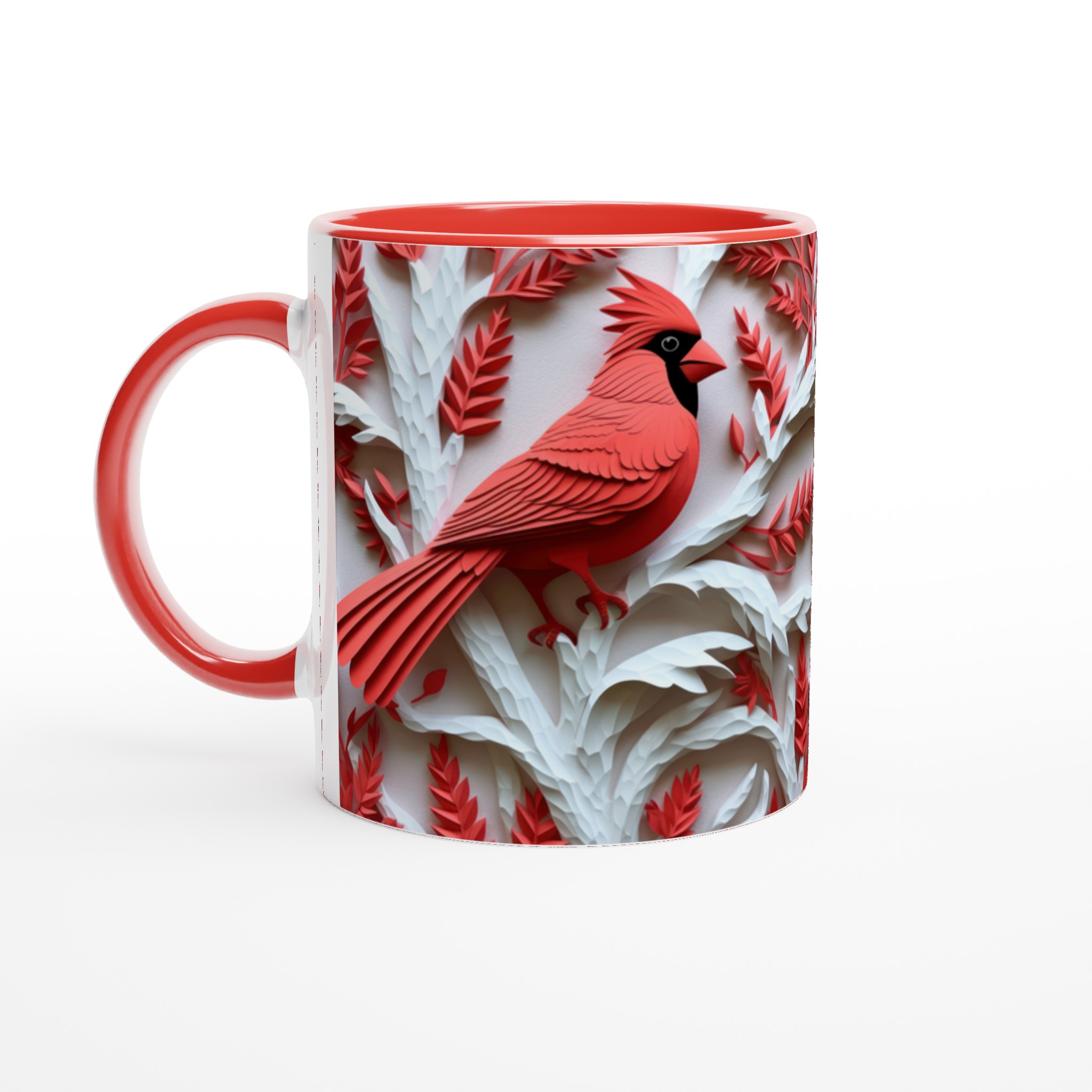 Vit 11oz keramisk mugg med elegant röd kardinal – finn din färg och glans 5 c1e9250f-9b19-4f96-9b03-45b9534fc831