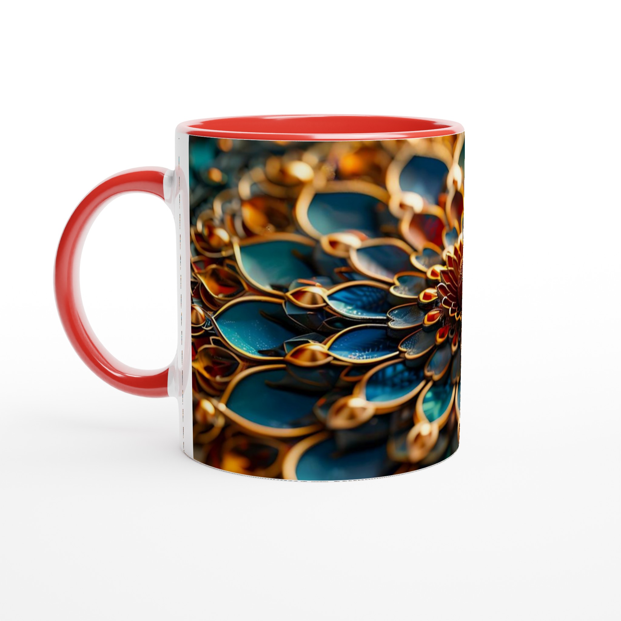 Zen Mandala Mugg – 11oz Keramisk Kaffemugg med Lugnande Design i Blått & Guld 5 c1f3c743-fbaf-4899-a87b-f084604aef3b
